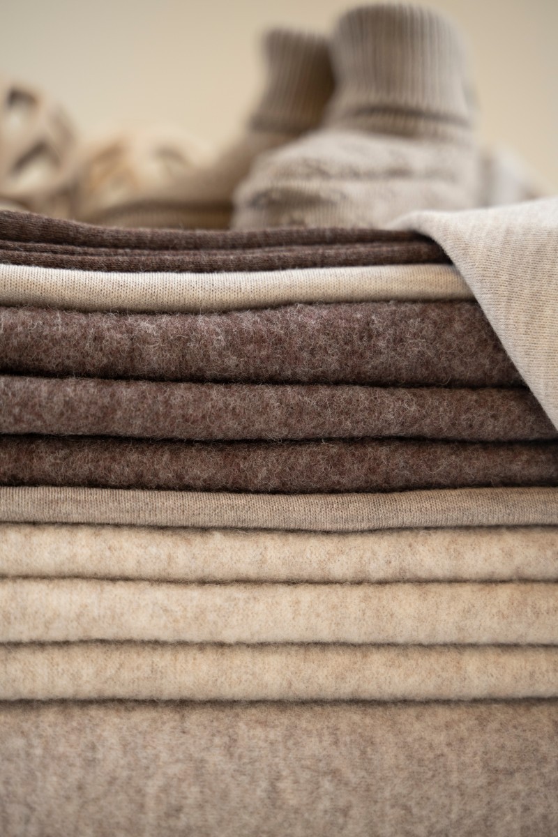 Newborn blanket Merino Brushed Meadow Taupe