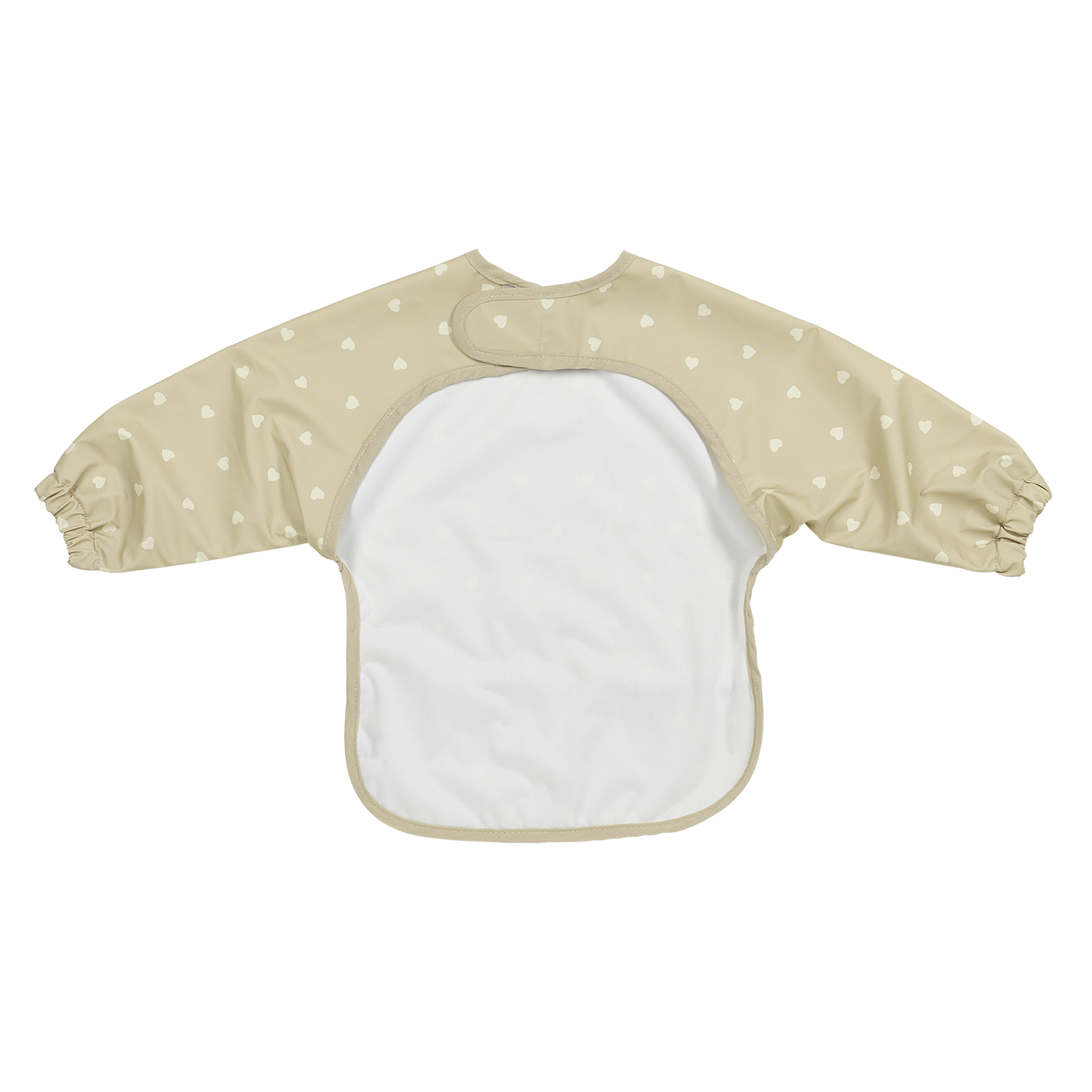 BIB WITH SLEEVES SWEET HEART - SAND