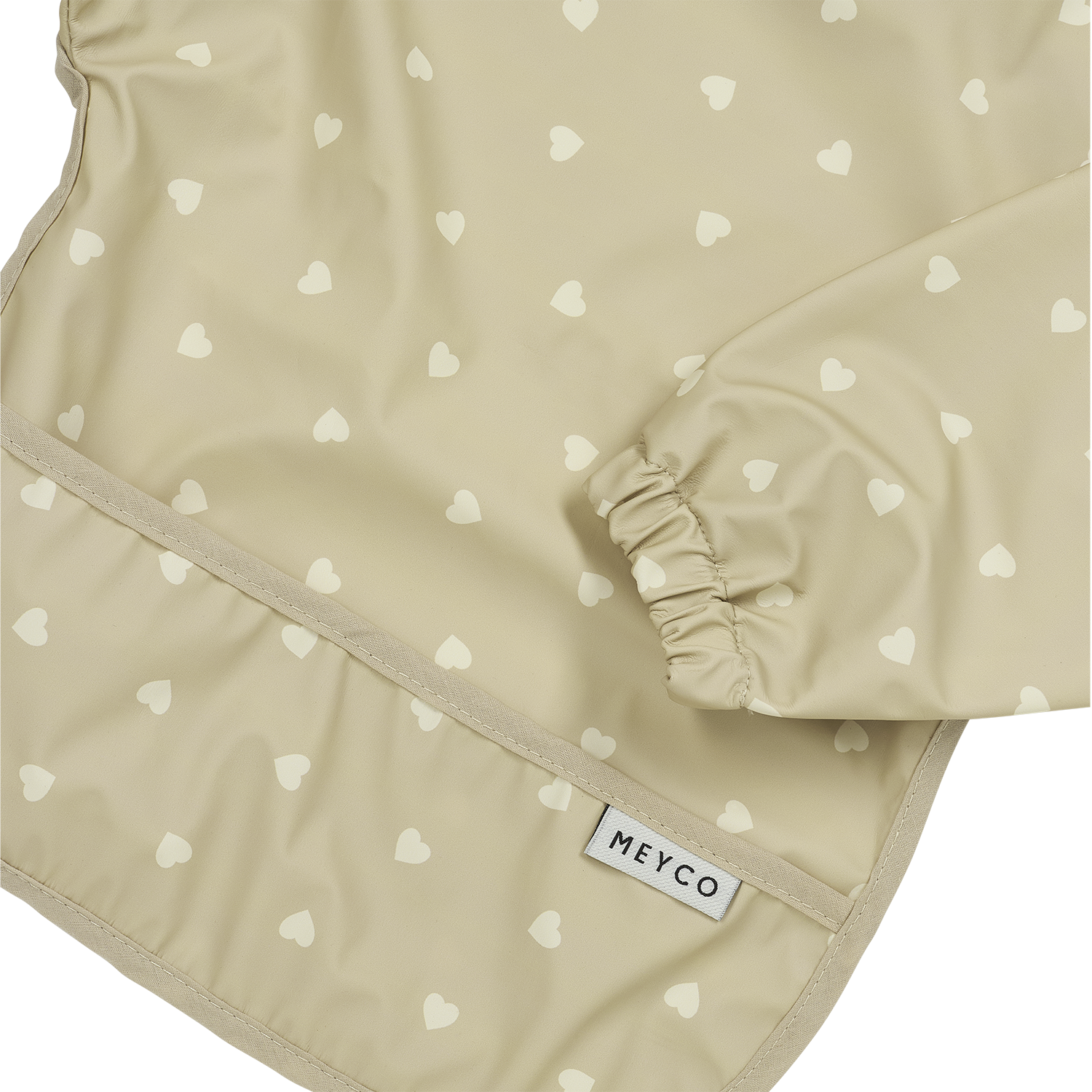 BIB WITH SLEEVES SWEET HEART - SAND
