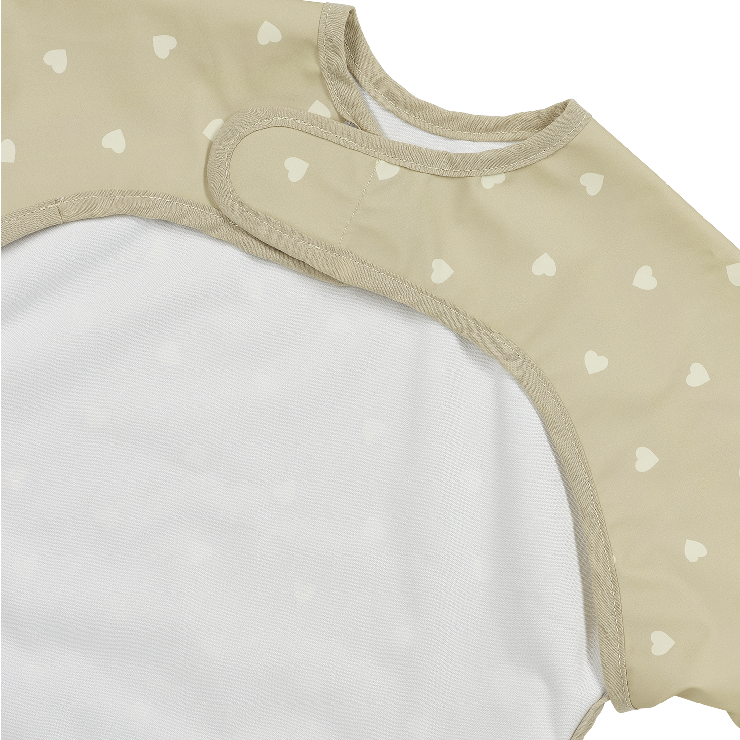 BIB WITH SLEEVES SWEET HEART - SAND