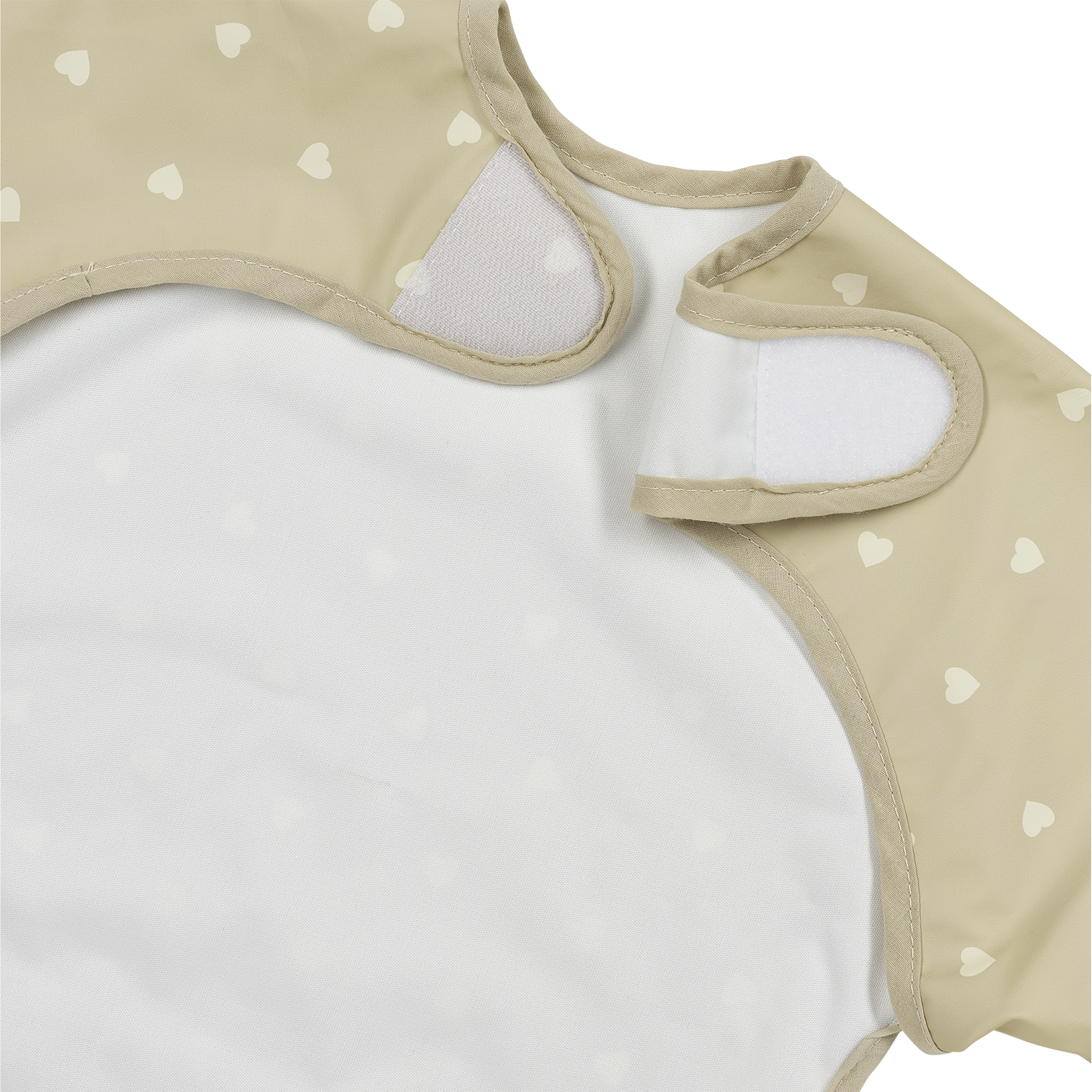 BIB WITH SLEEVES SWEET HEART - SAND
