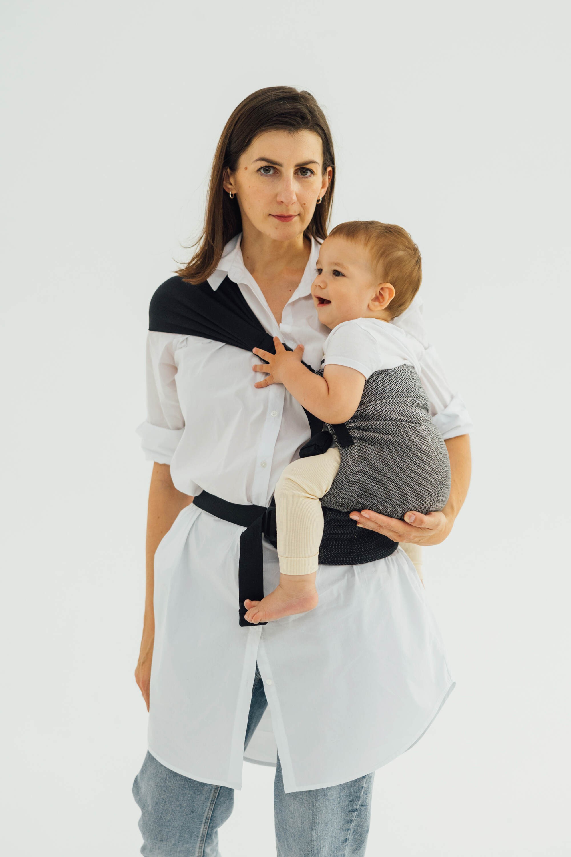 LennyHip kandekott, LITTLE HERRINGBONE OMBRE GREY