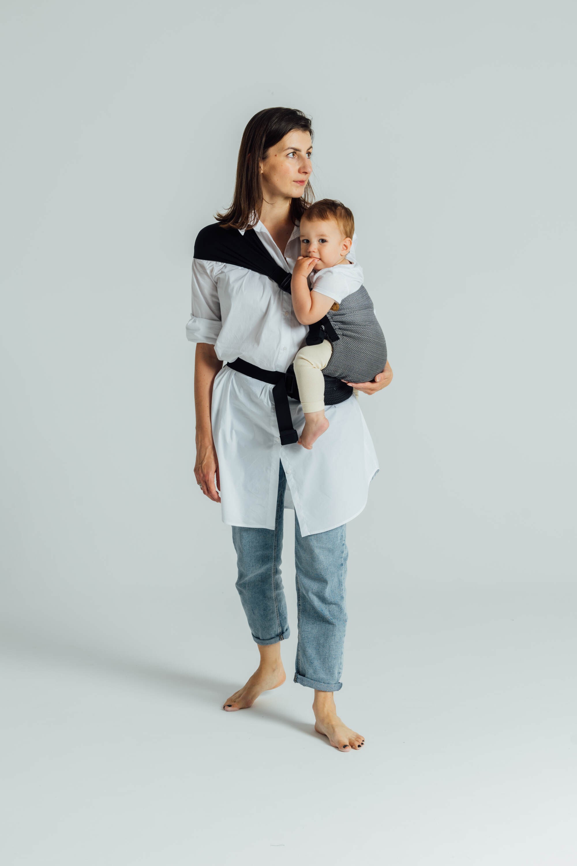 LennyHip kandekott, LITTLE HERRINGBONE OMBRE GREY