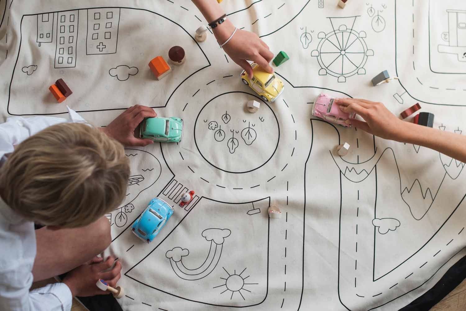 Play&Go mänguasjade hoiukott/tegelusmatt Noomad (kaks printi)