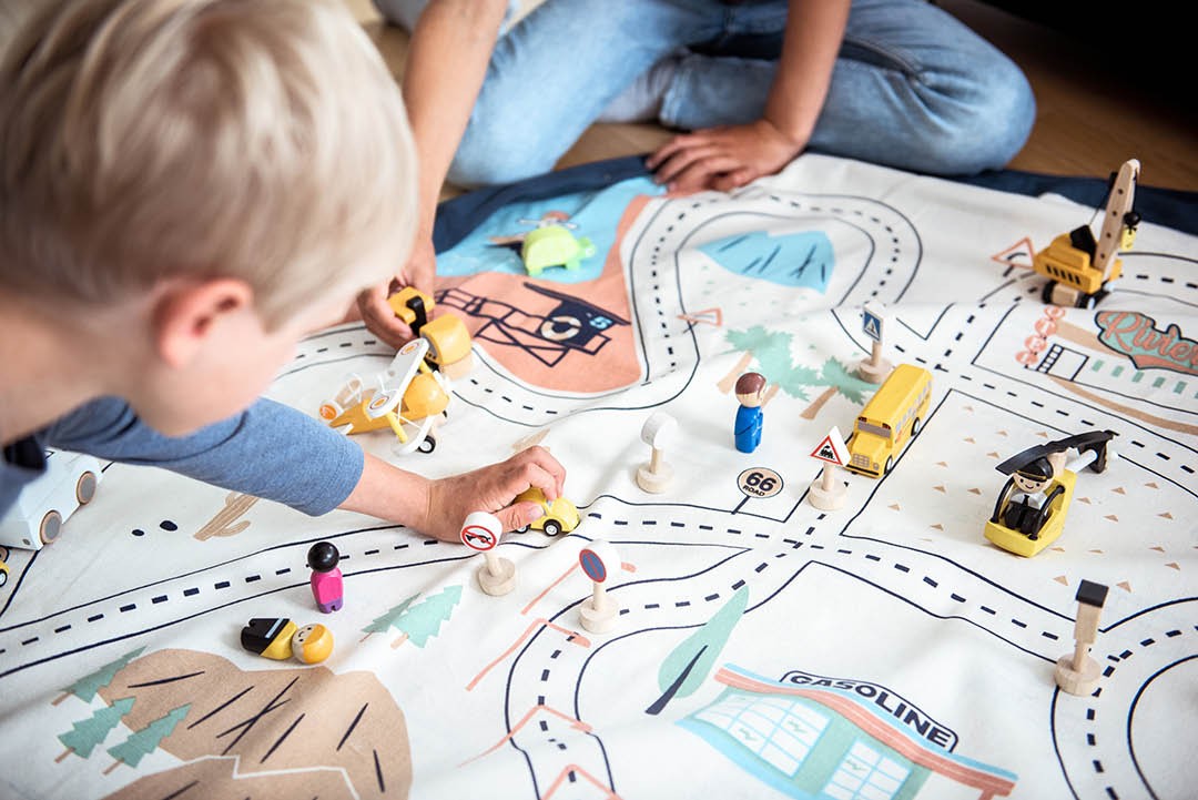 Play&Go mänguasjade hoiukott/tegelusmatt Noomad (kaks printi)