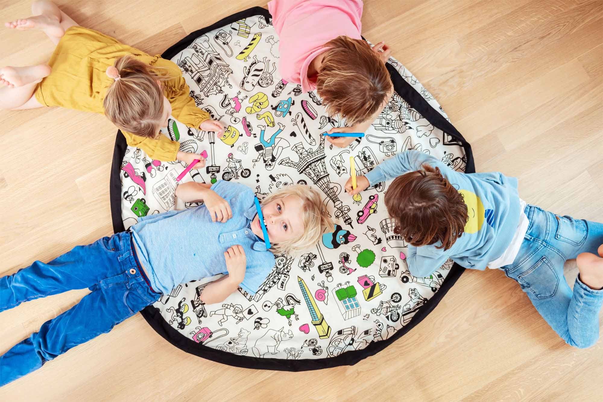 Play&Go mänguasjade hoiukott/tegelusmatt Noomad (kaks printi)