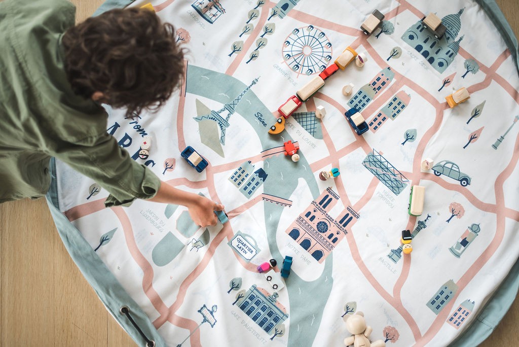 Play&Go mänguasjade hoiukott/tegelusmatt Noomad (kaks printi)