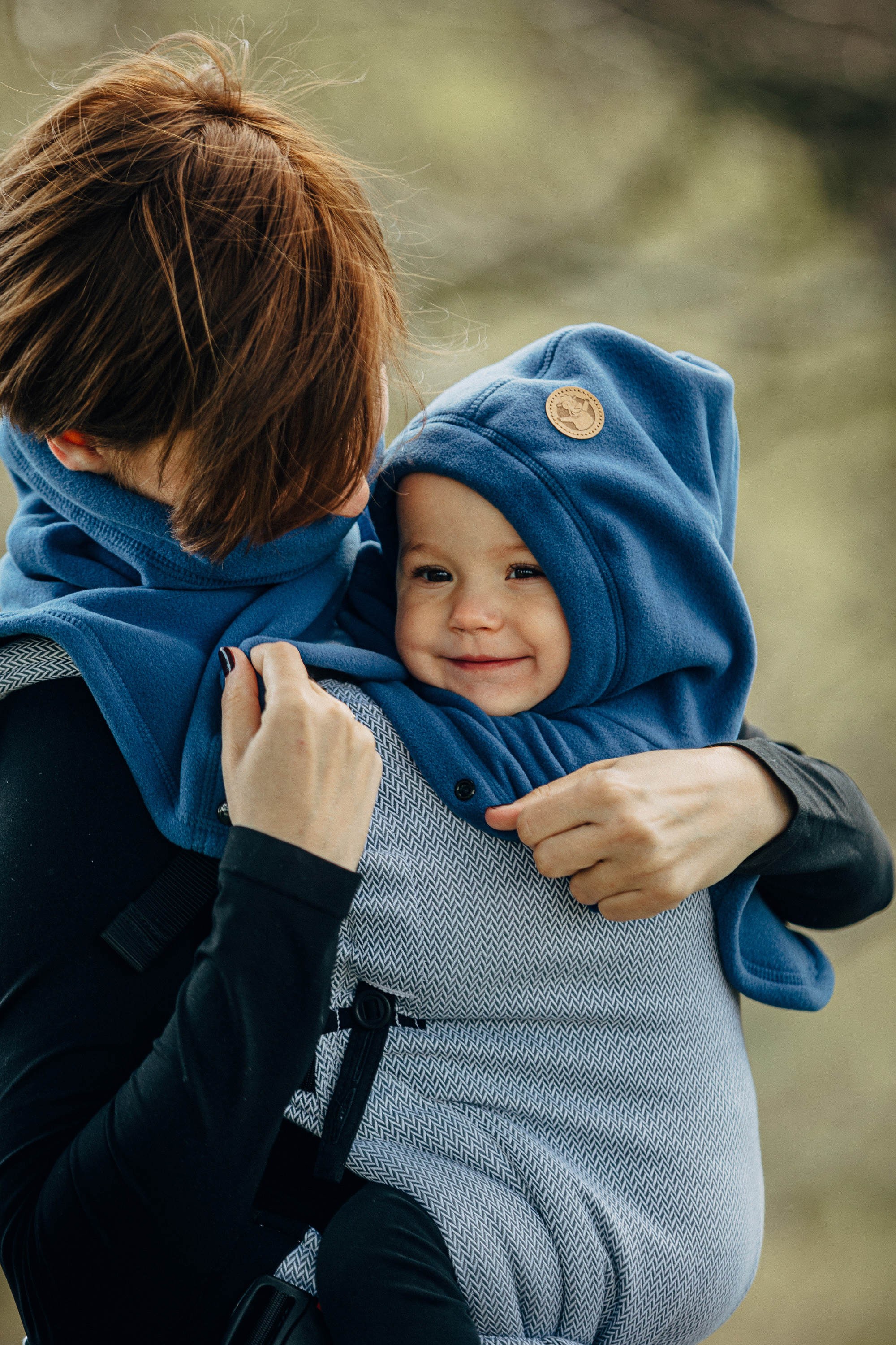 Turtleneck for two (fleece), Blue