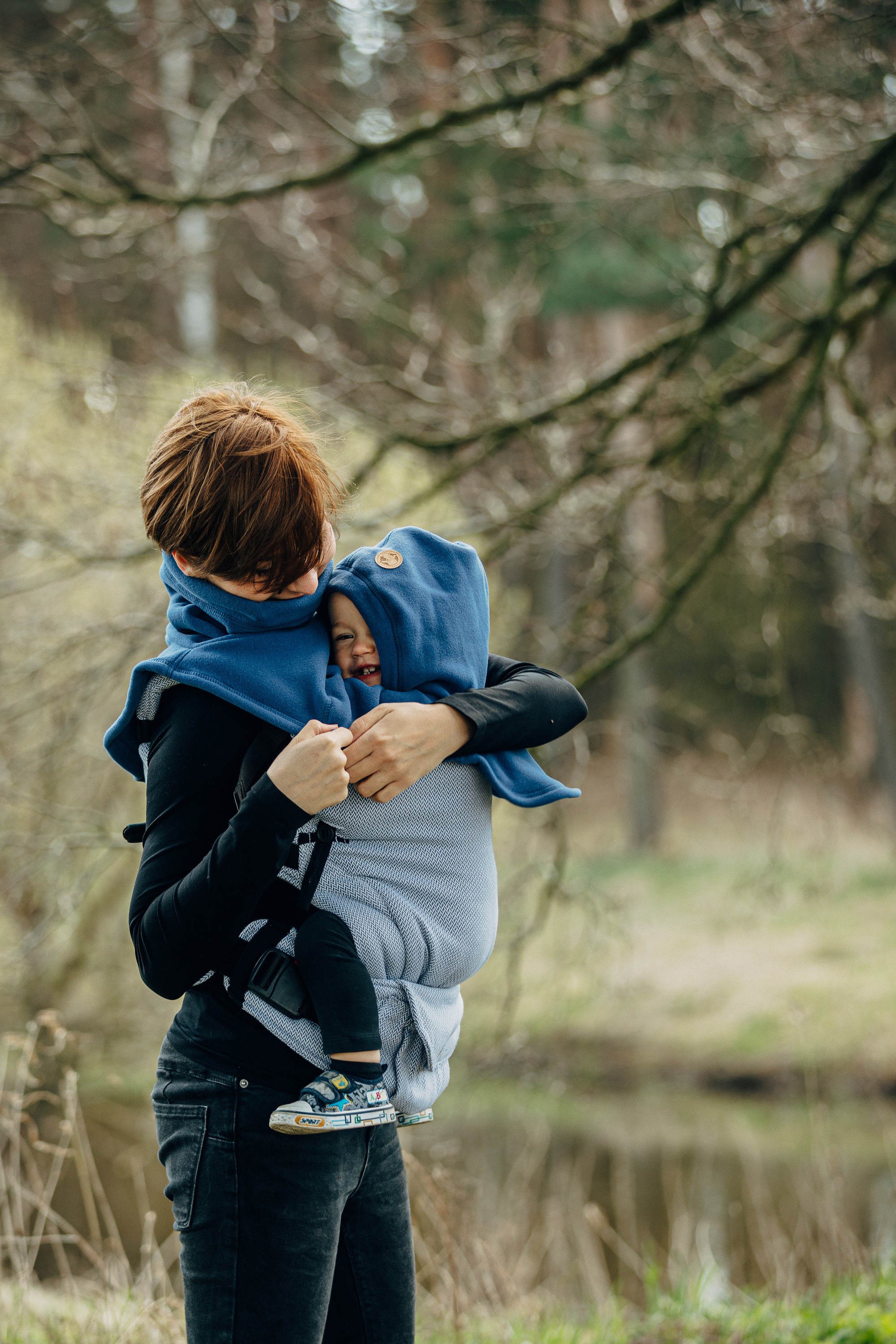 Turtleneck for two (fleece), Blue