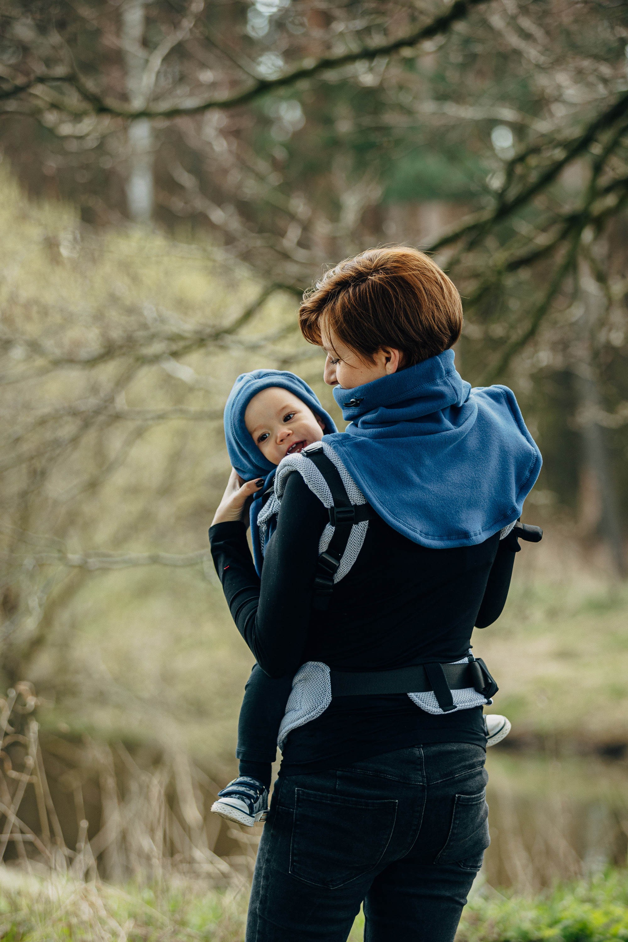 Turtleneck for two (fleece), Blue