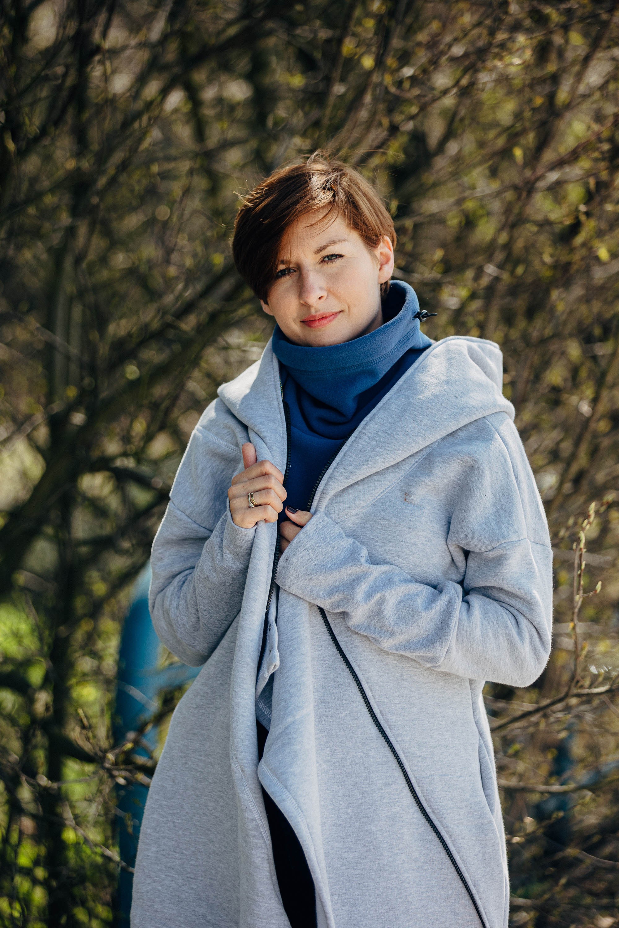 Turtleneck for two (fleece), Blue