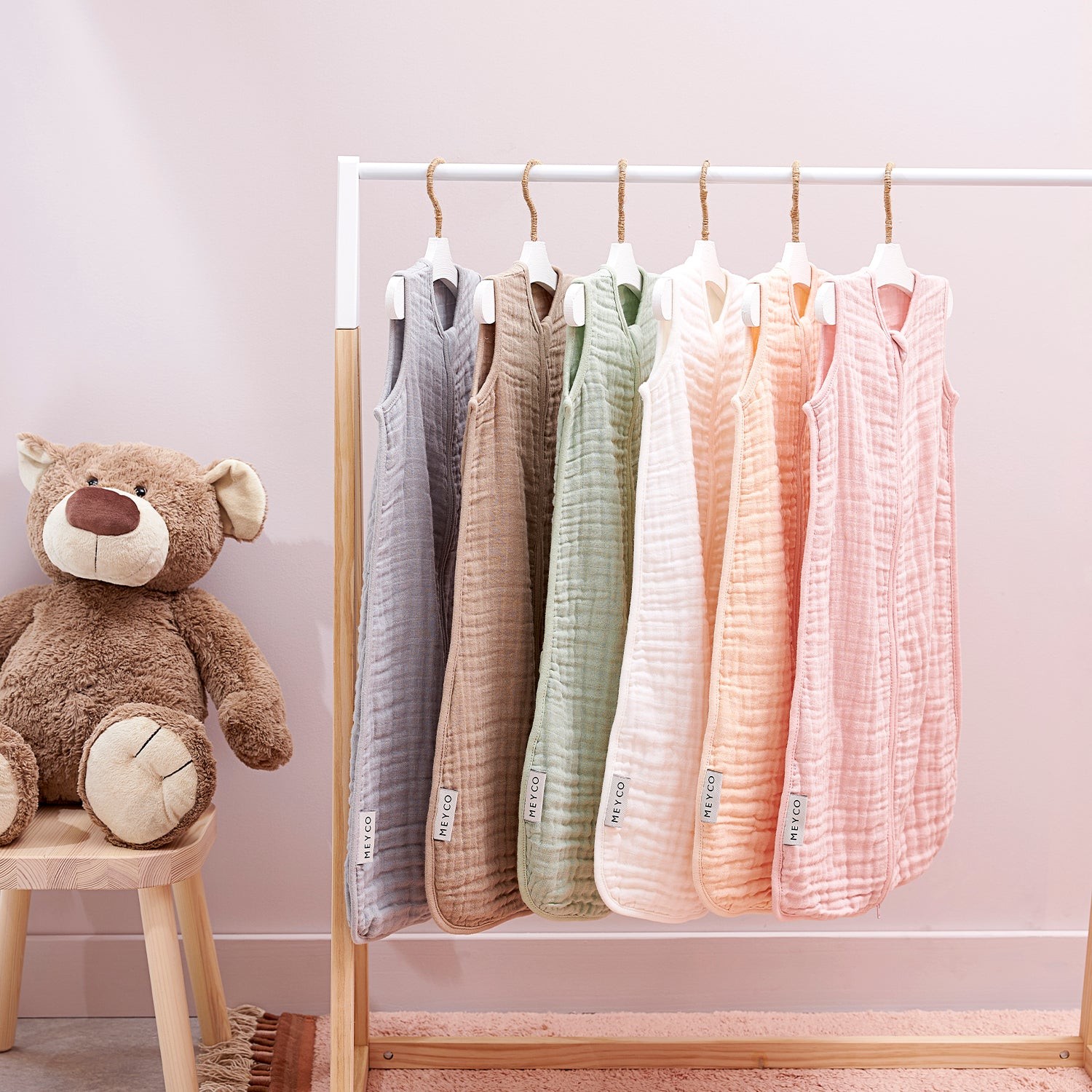 SLEEPINGBAG LINED PRE-WASHED MUSLIN 0.5 TOG- GREIGE