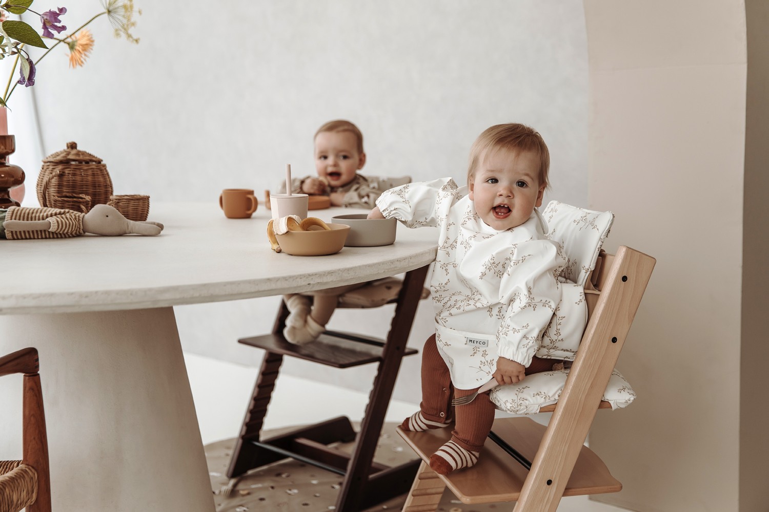 BIB WITH SLEEVES BRANCHES - SAND
