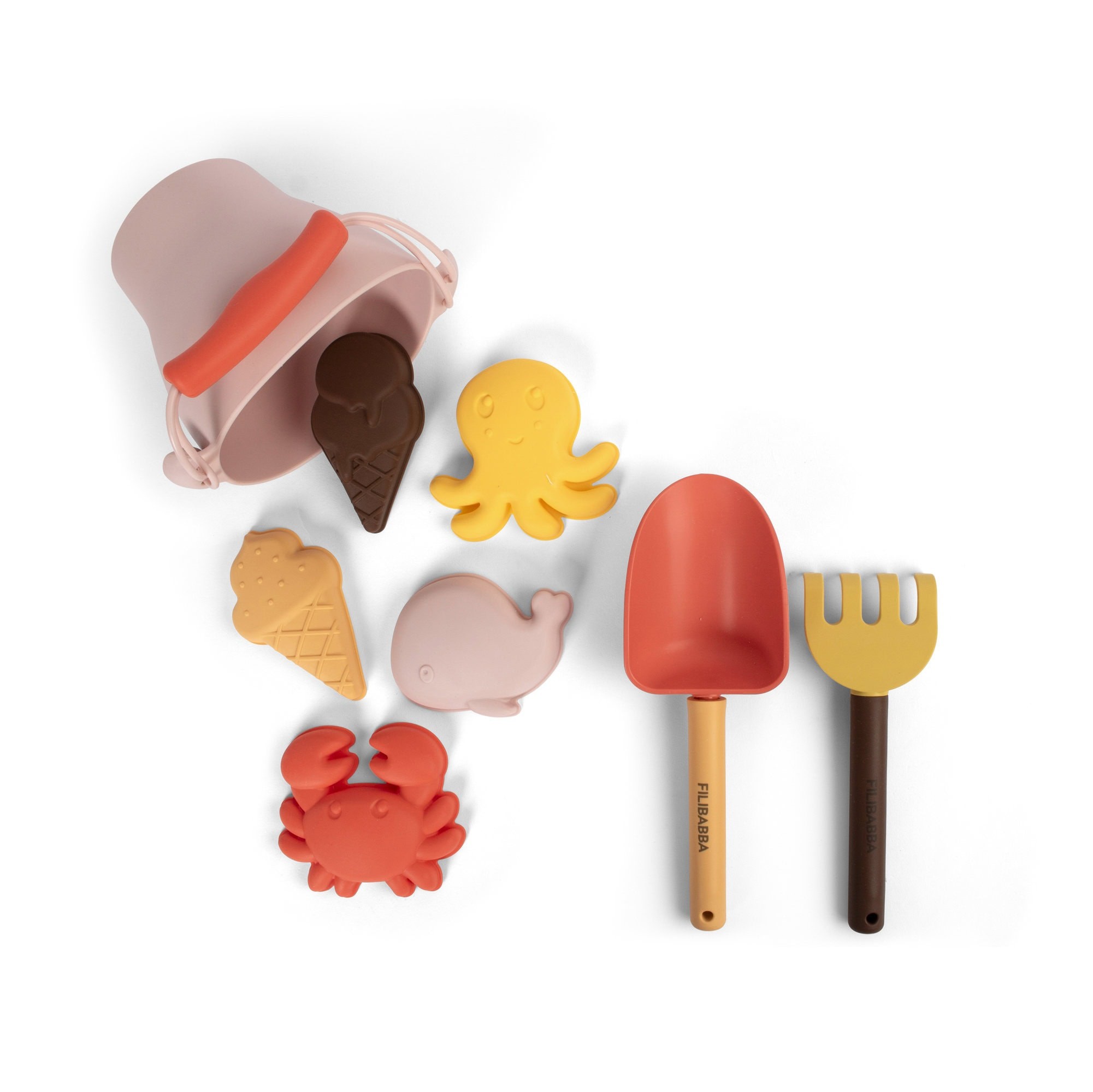 Silicone beach set - Peach Mix