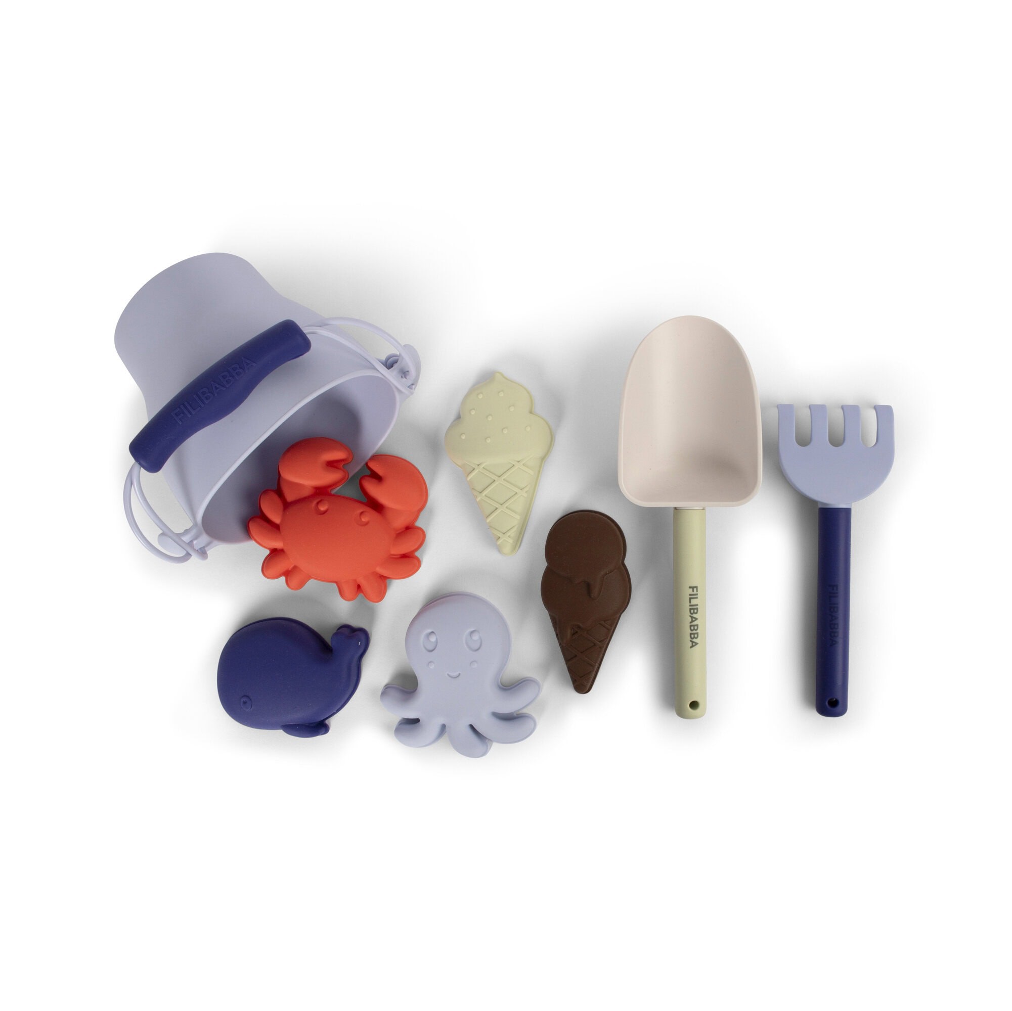Silicone beach set - Blue Mix