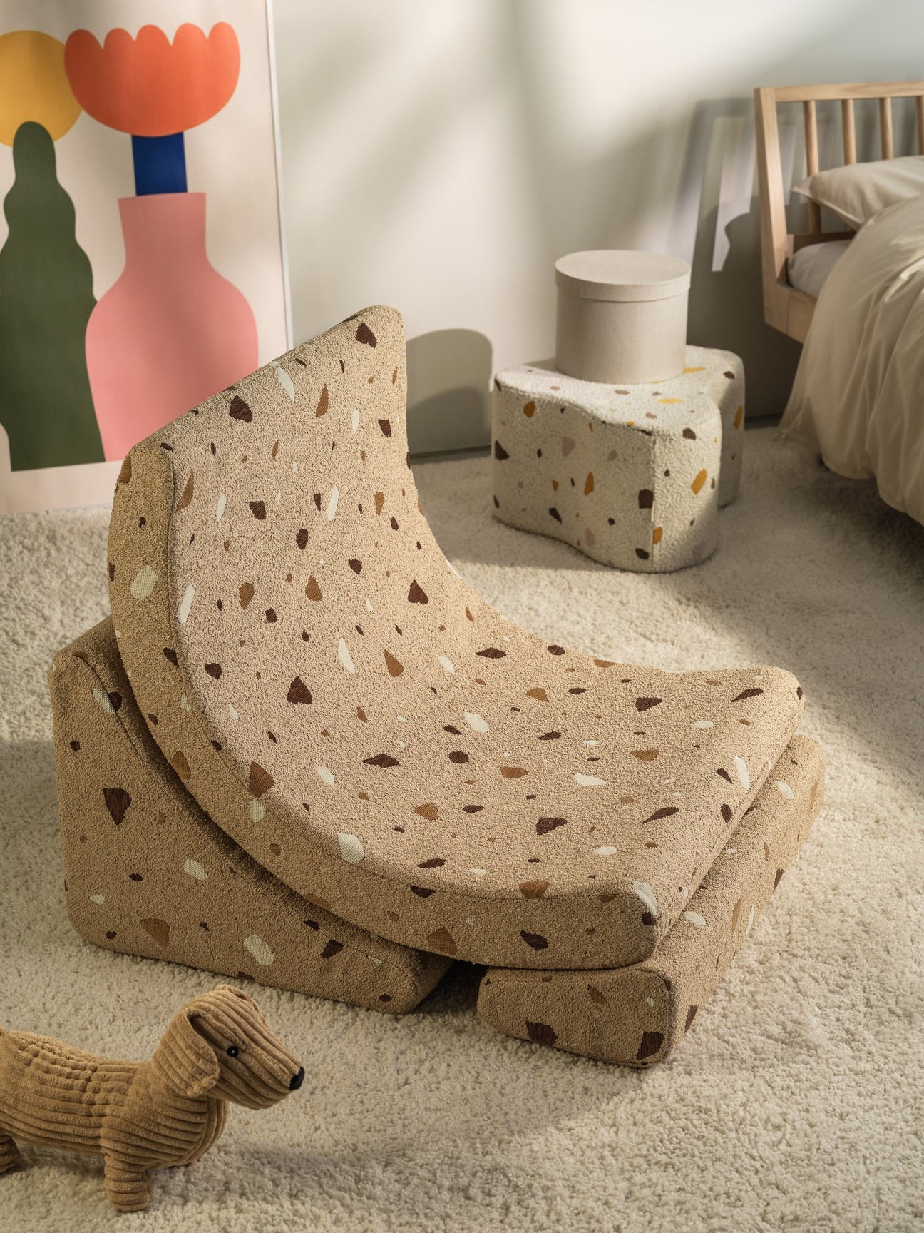 Laste lamamistool Moon Terrazzo (värvivalik)