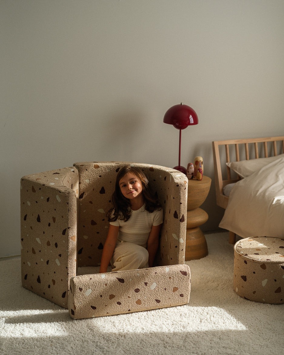 Laste lamamistool Moon Terrazzo (värvivalik)