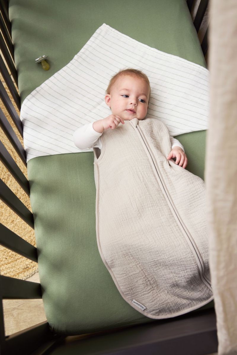 SLEEPINGBAG LINED PRE-WASHED MUSLIN UNI - GREIGE