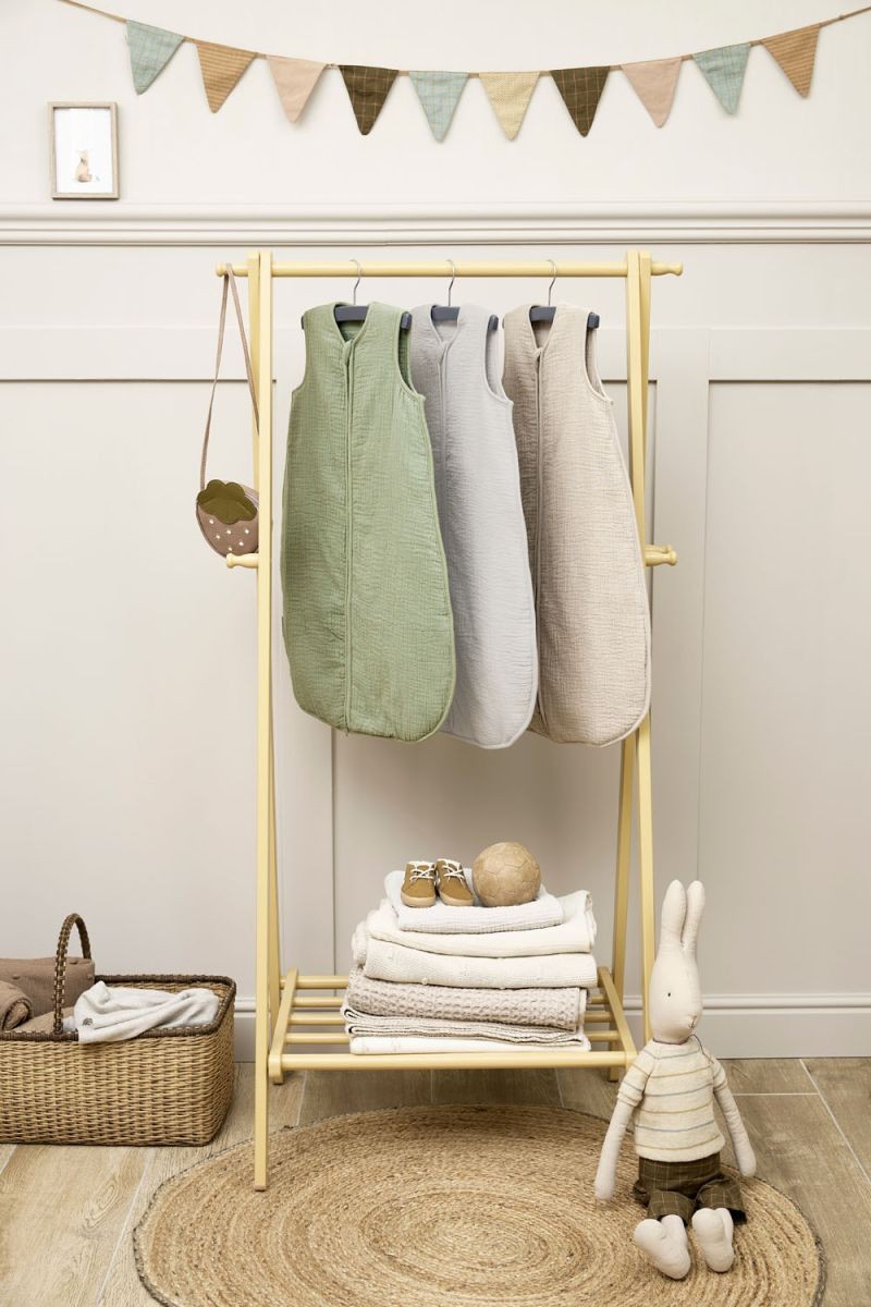 SLEEPINGBAG LINED PRE-WASHED MUSLIN UNI - GREIGE