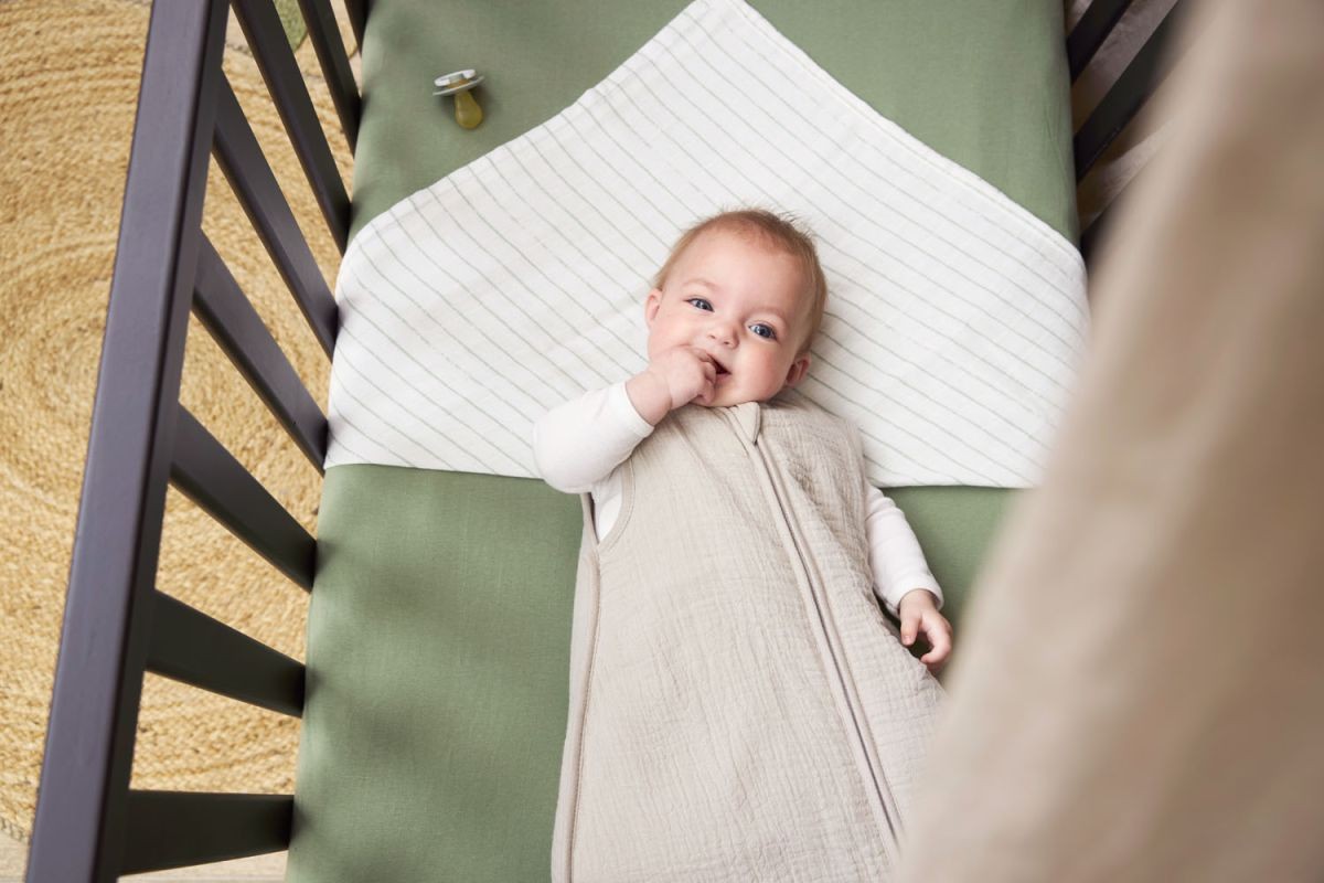 SLEEPINGBAG LINED PRE-WASHED MUSLIN UNI - GREIGE