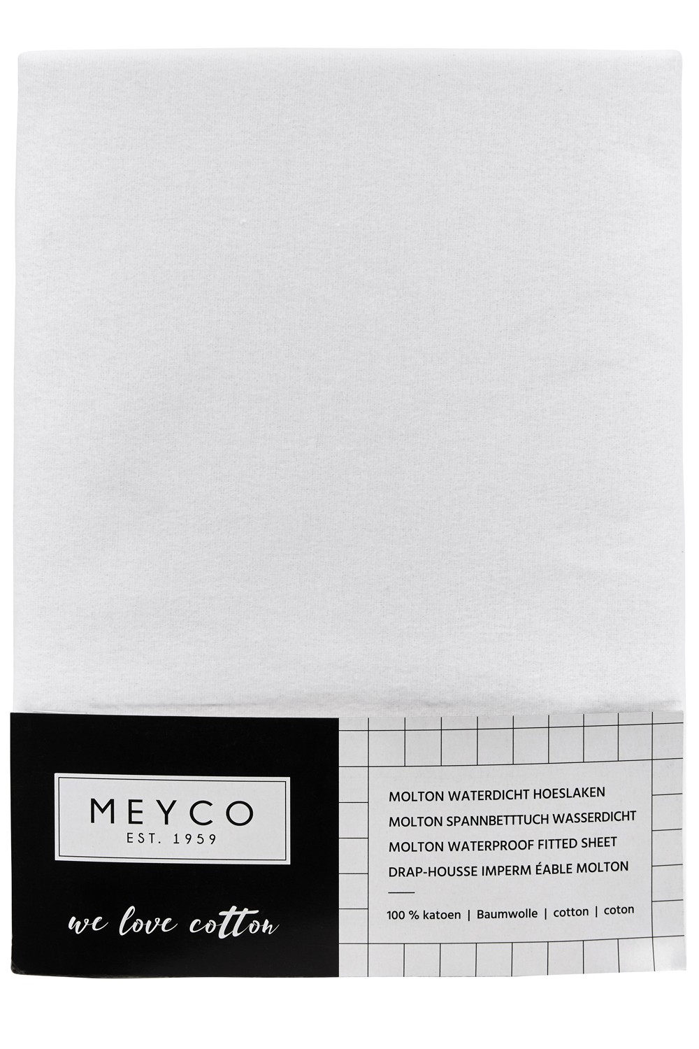 WATERPROOF FITTED SHEET JUNIORBED - WHITE