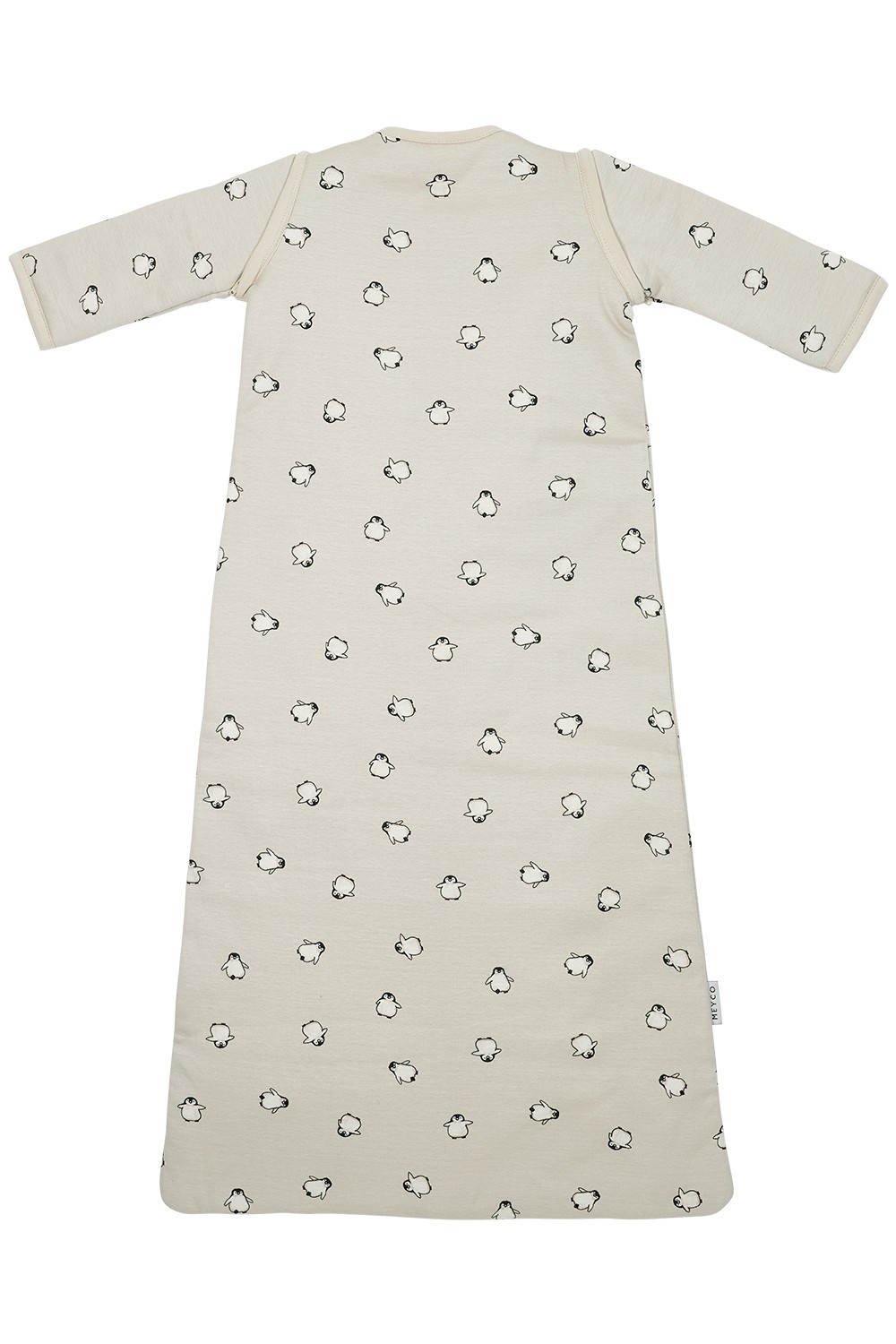 BABY SLEEPING BAG WITH DETACHABLE SLEEVES PENGUIN - SOFT SAND