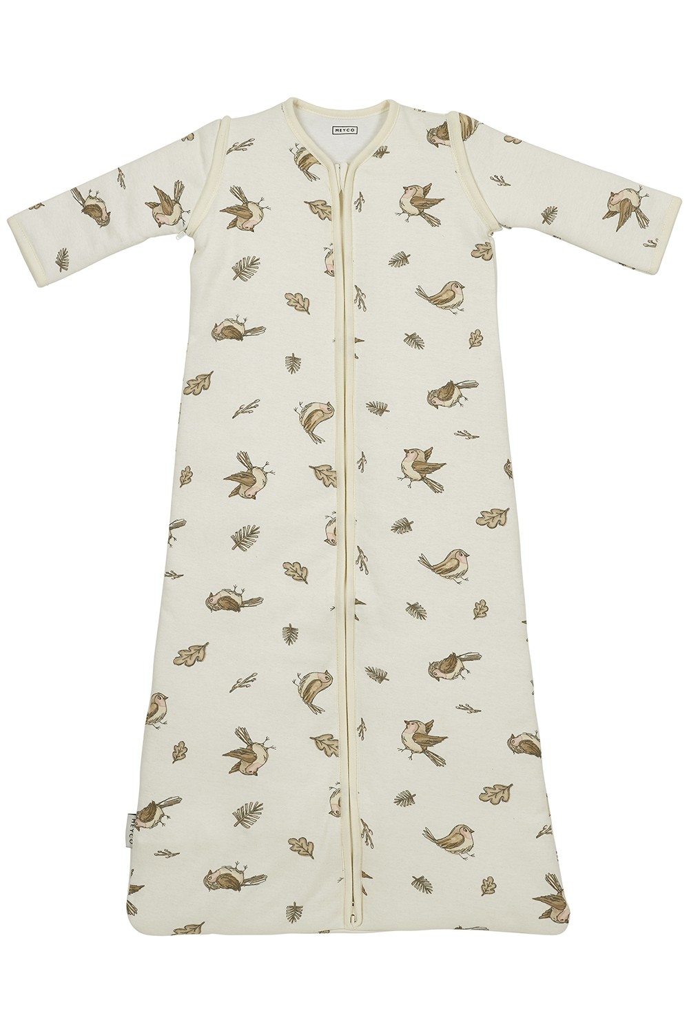 BABY SLEEPING BAG WITH DETACHABLE SLEEVES ROBIN - MULTICOLOUR