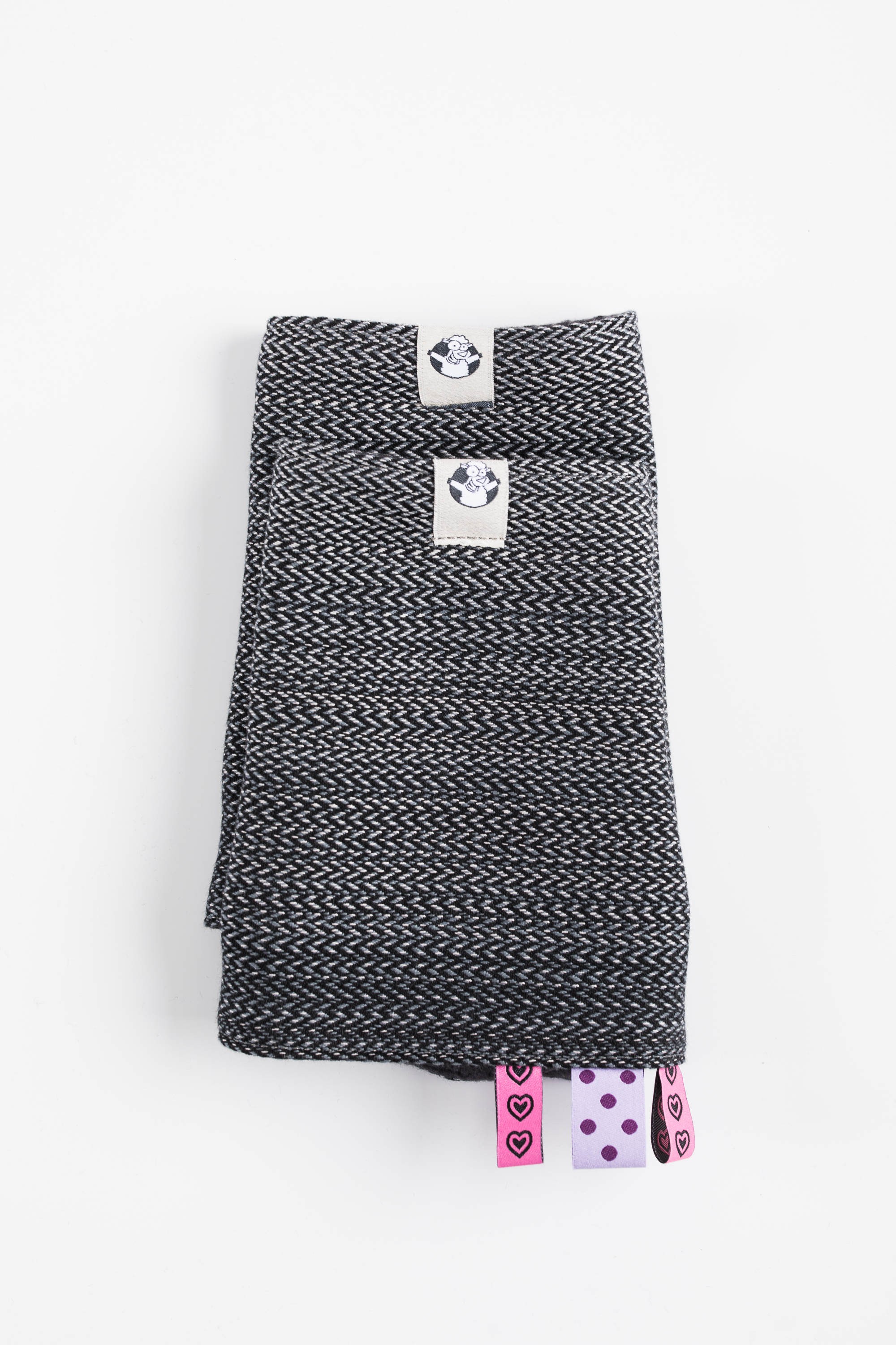 Lennylamb kandekoti õlarihmade kaitsmed LITTLE HERRINGBONE OMBRE GREY