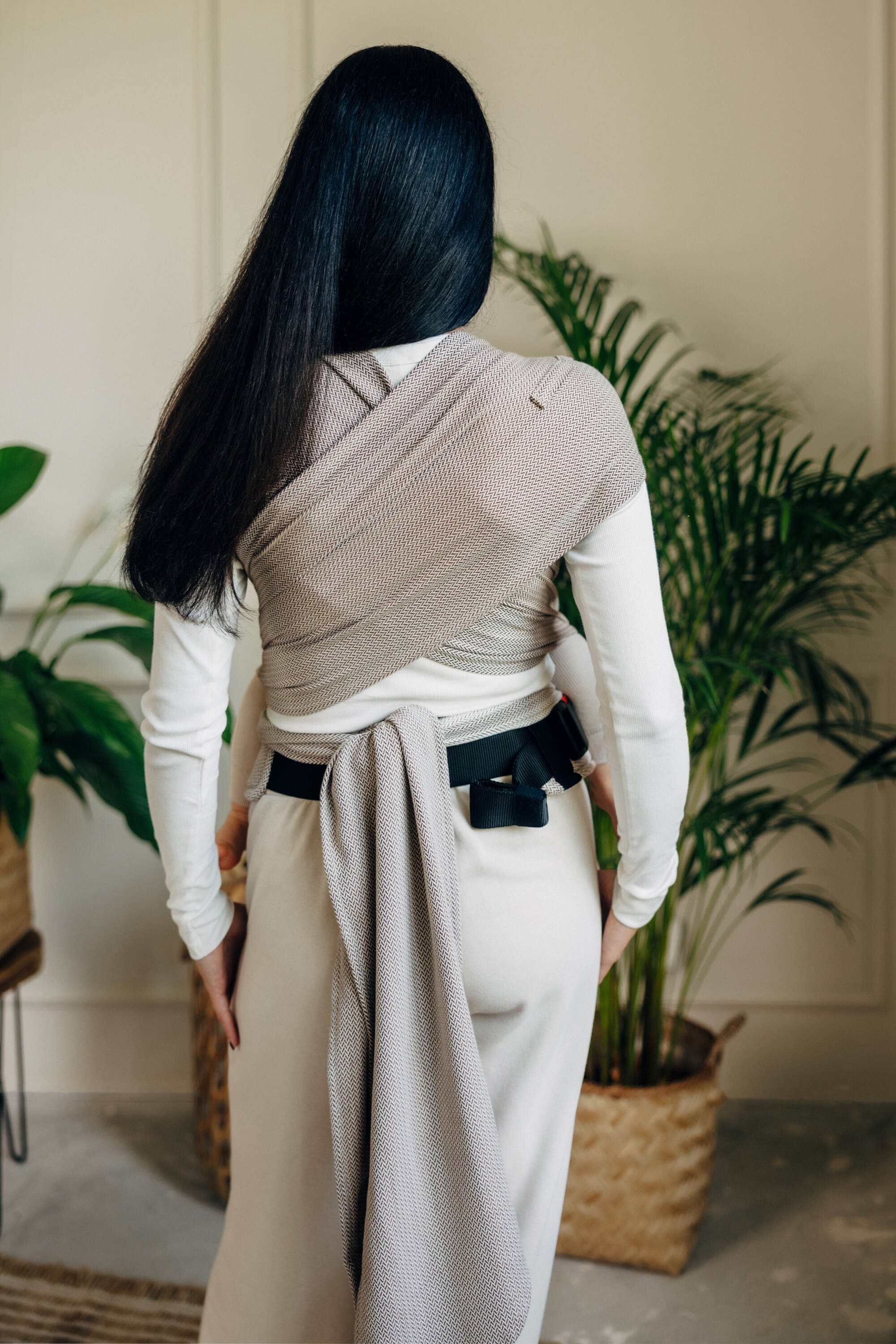 LennyHybrid Carrier, Little Herringbone Almond