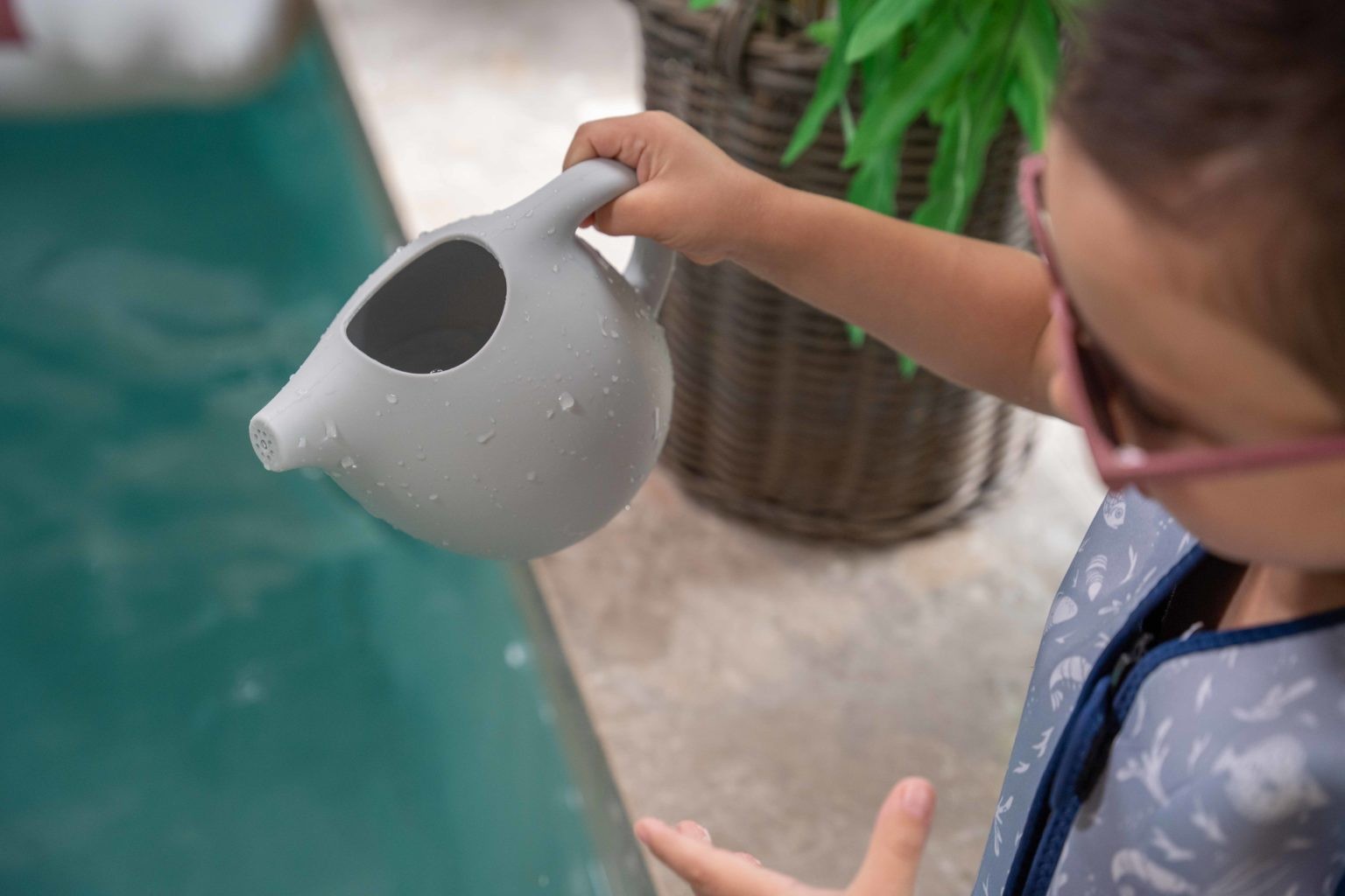 Silicone watering can - Pearl Blue