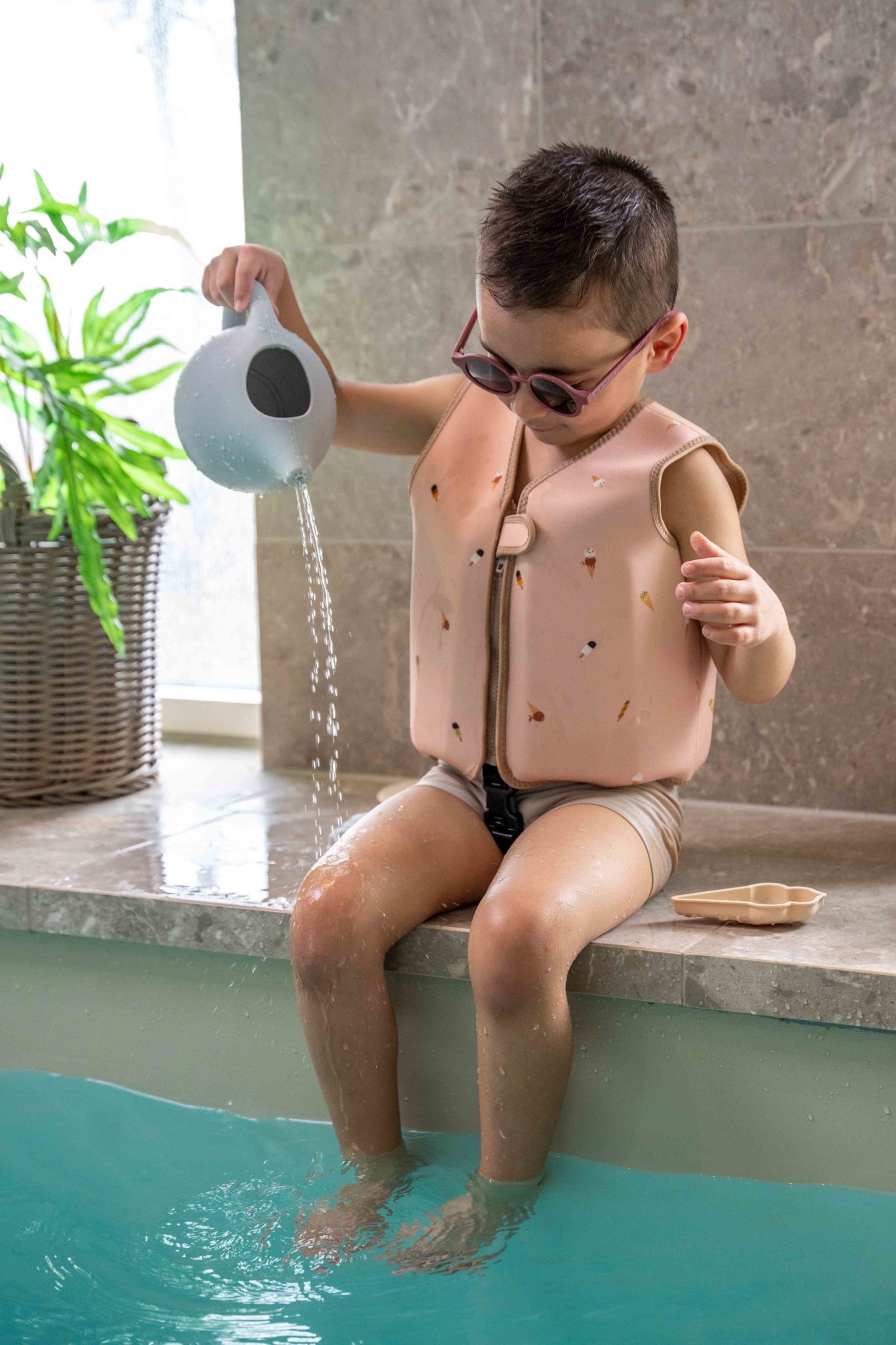 Silicone watering can - Pearl Blue