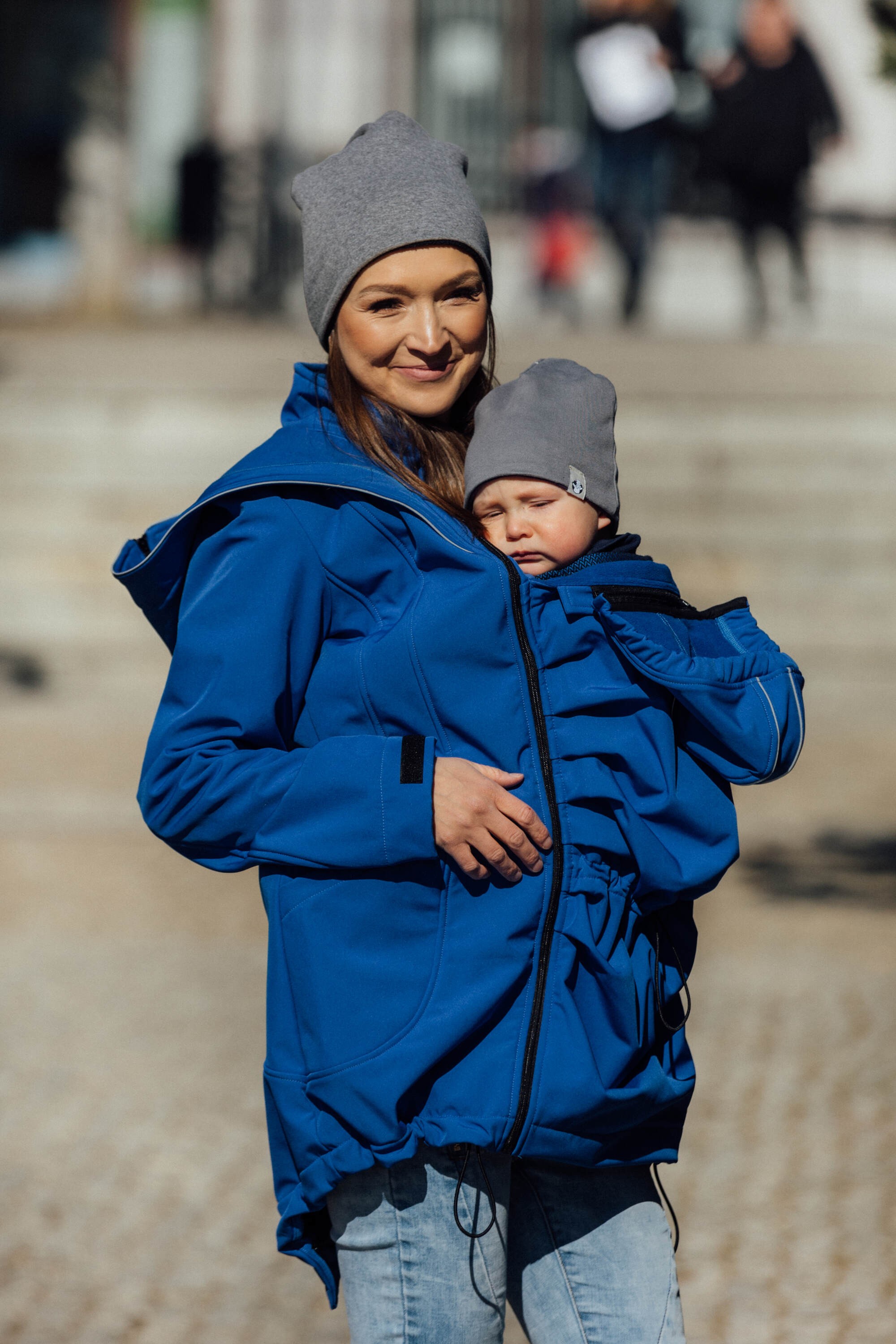 LennyLamb Softshell Babywearing Coat - Blue