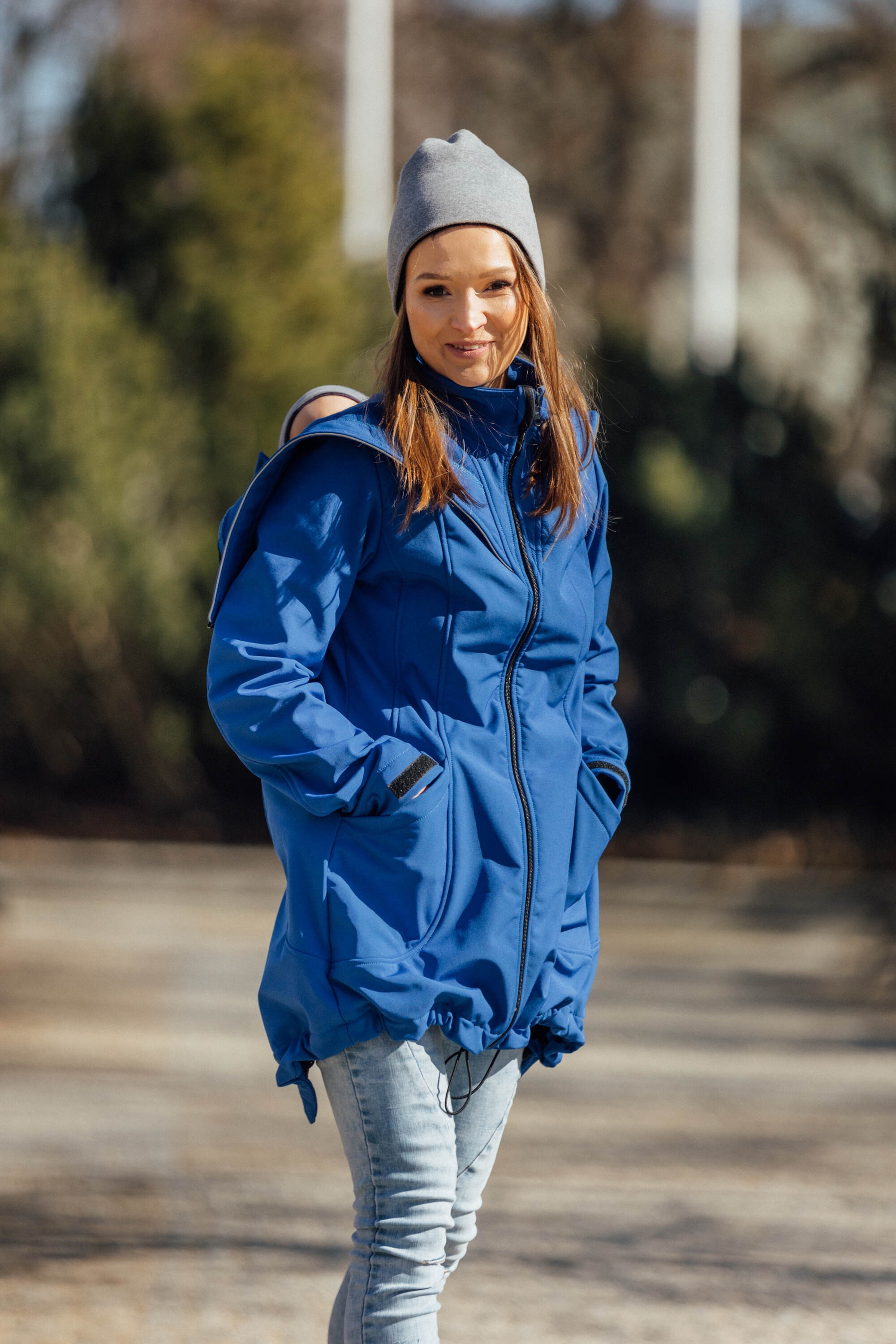 LennyLamb Softshell Babywearing Coat - Blue