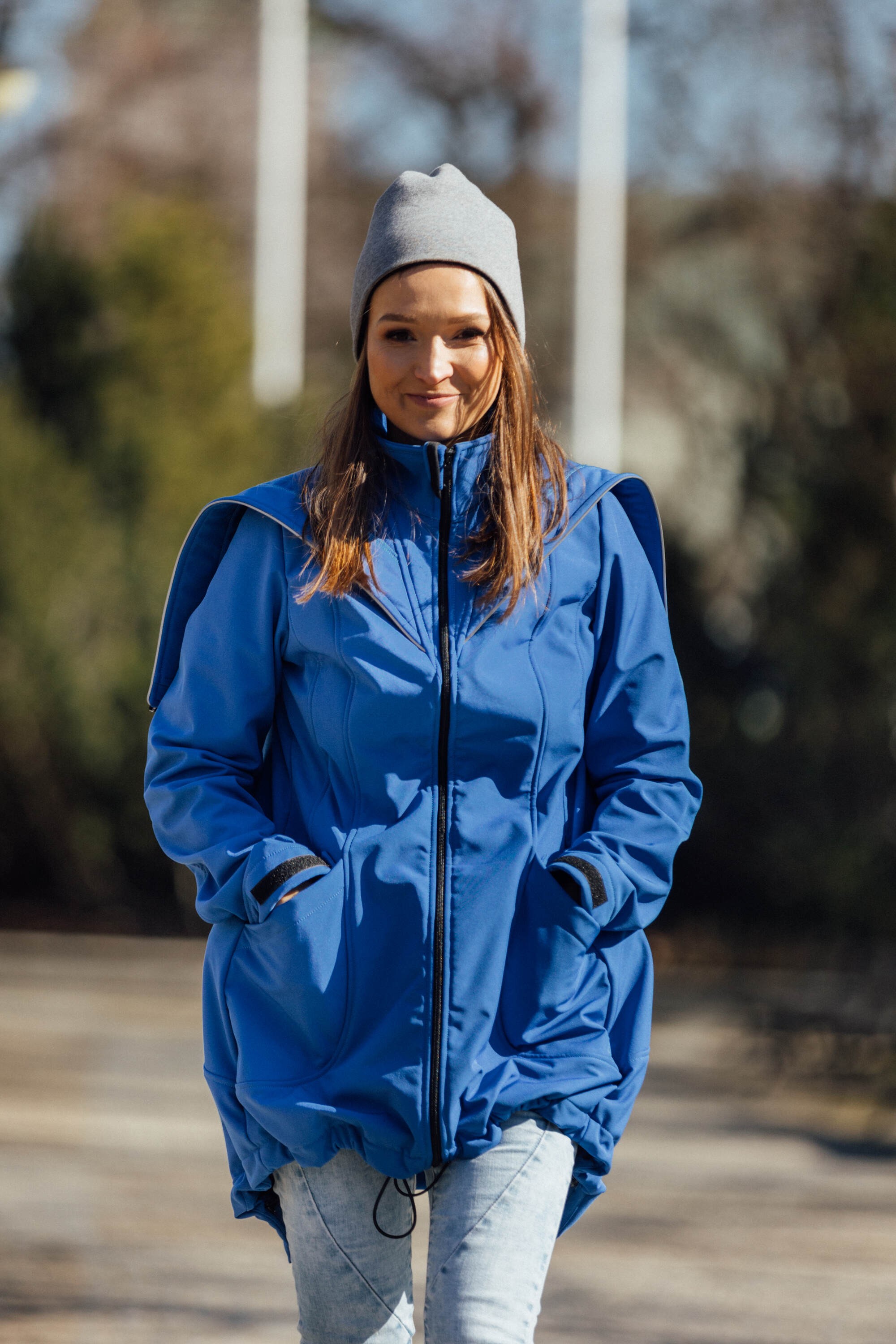 LennyLamb Softshell Babywearing Coat - Blue