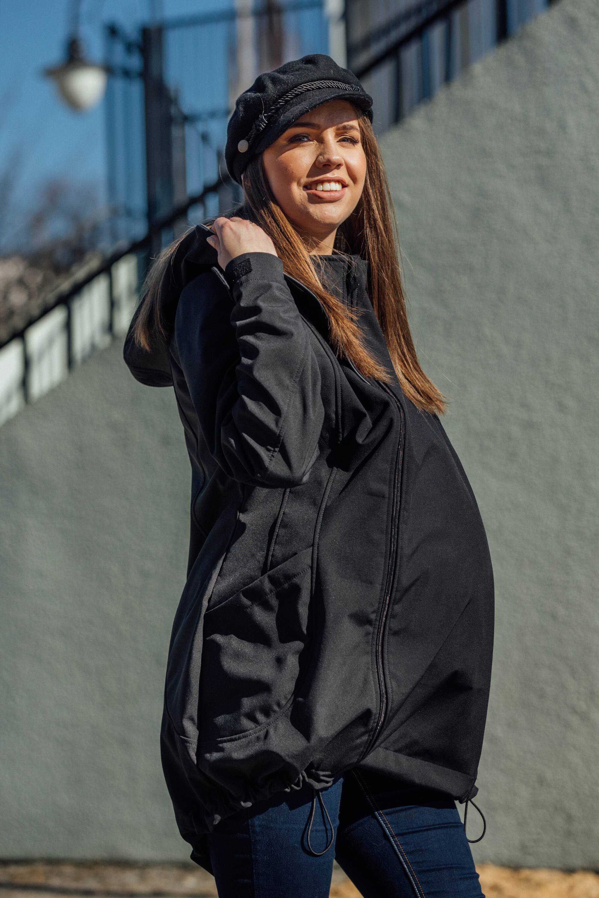 LennyLamb Softshell Babywearing Coat - Black