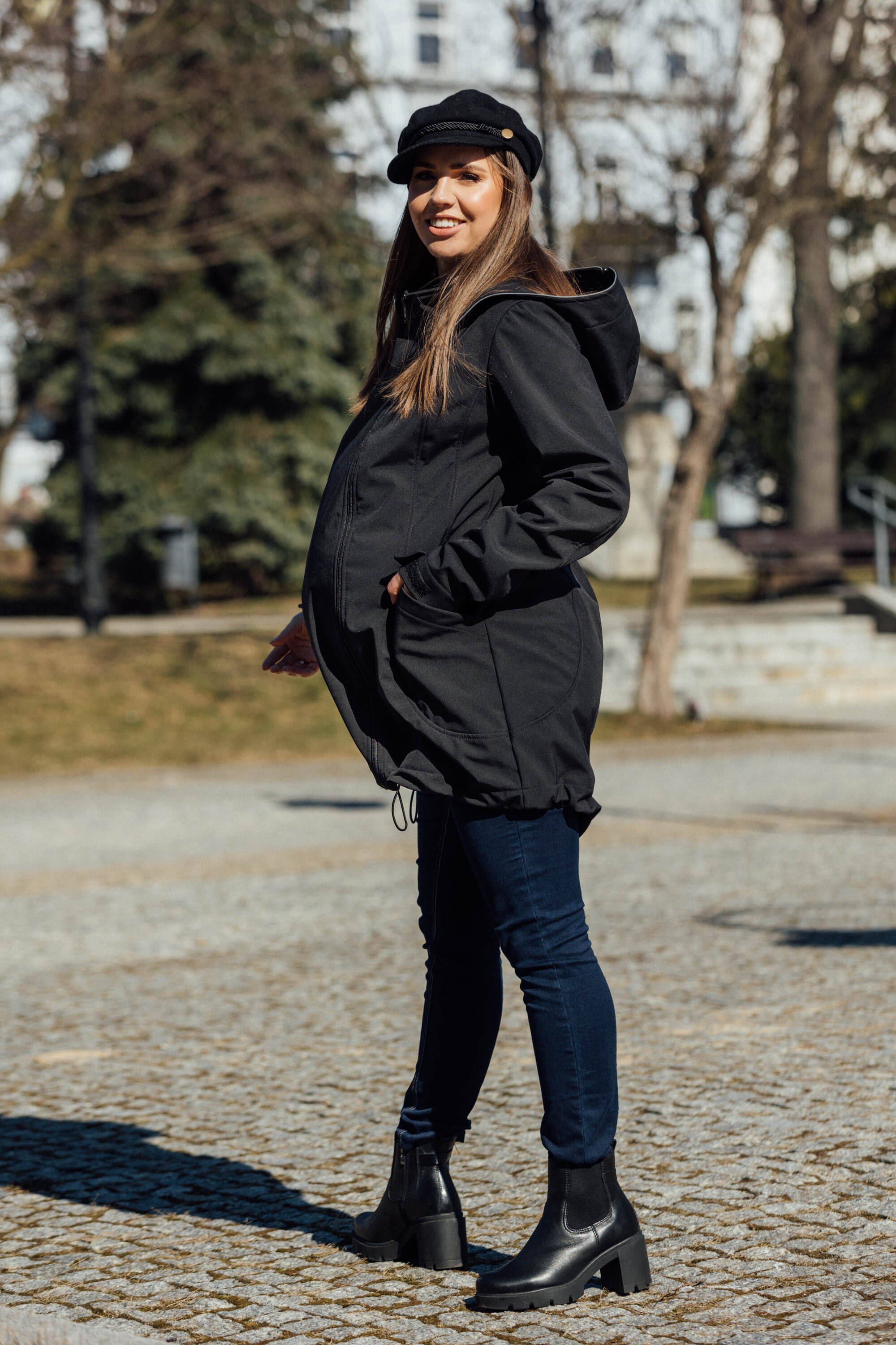 LennyLamb Softshell Babywearing Coat - Black