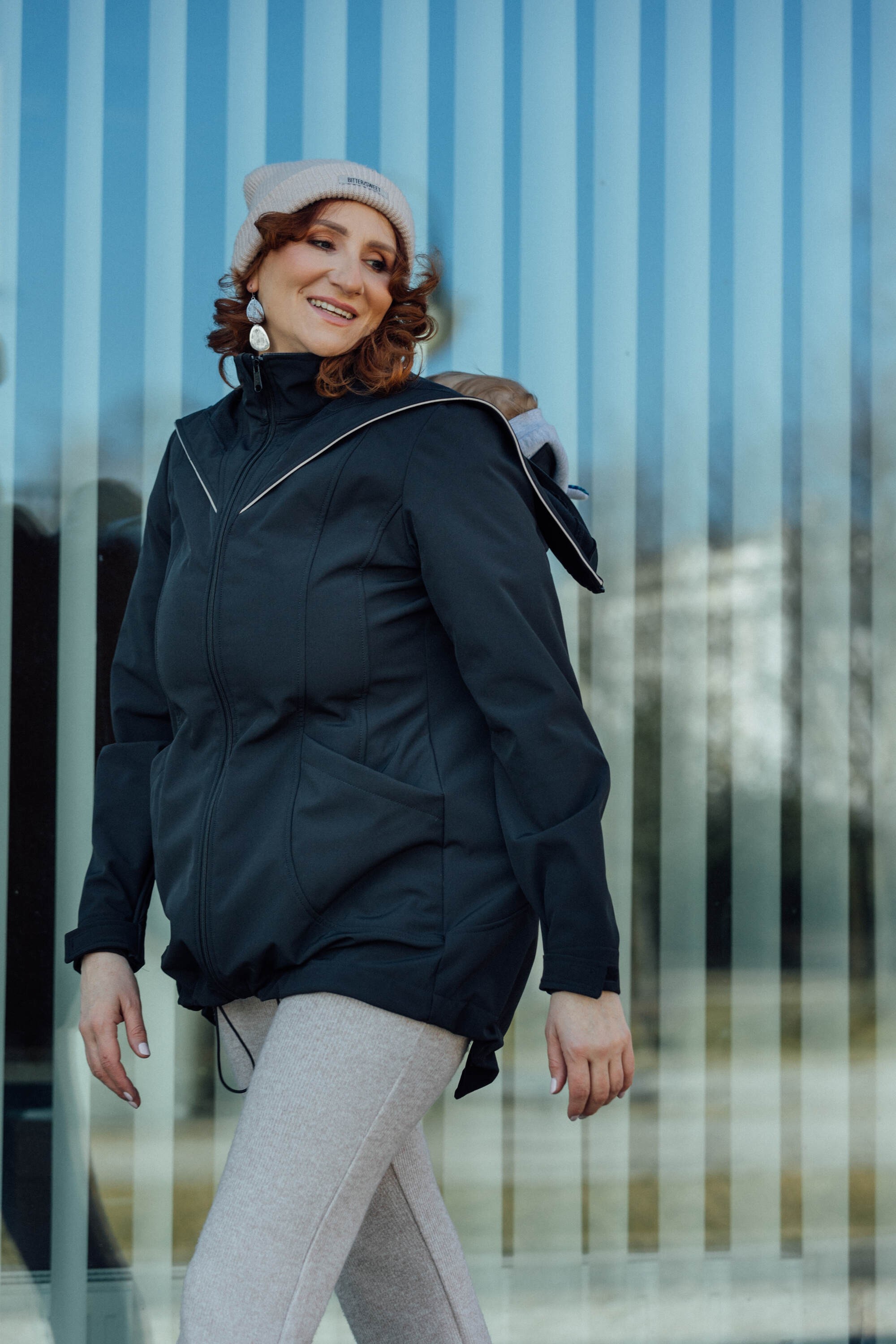 LennyLamb Softshell Babywearing Coat - Black