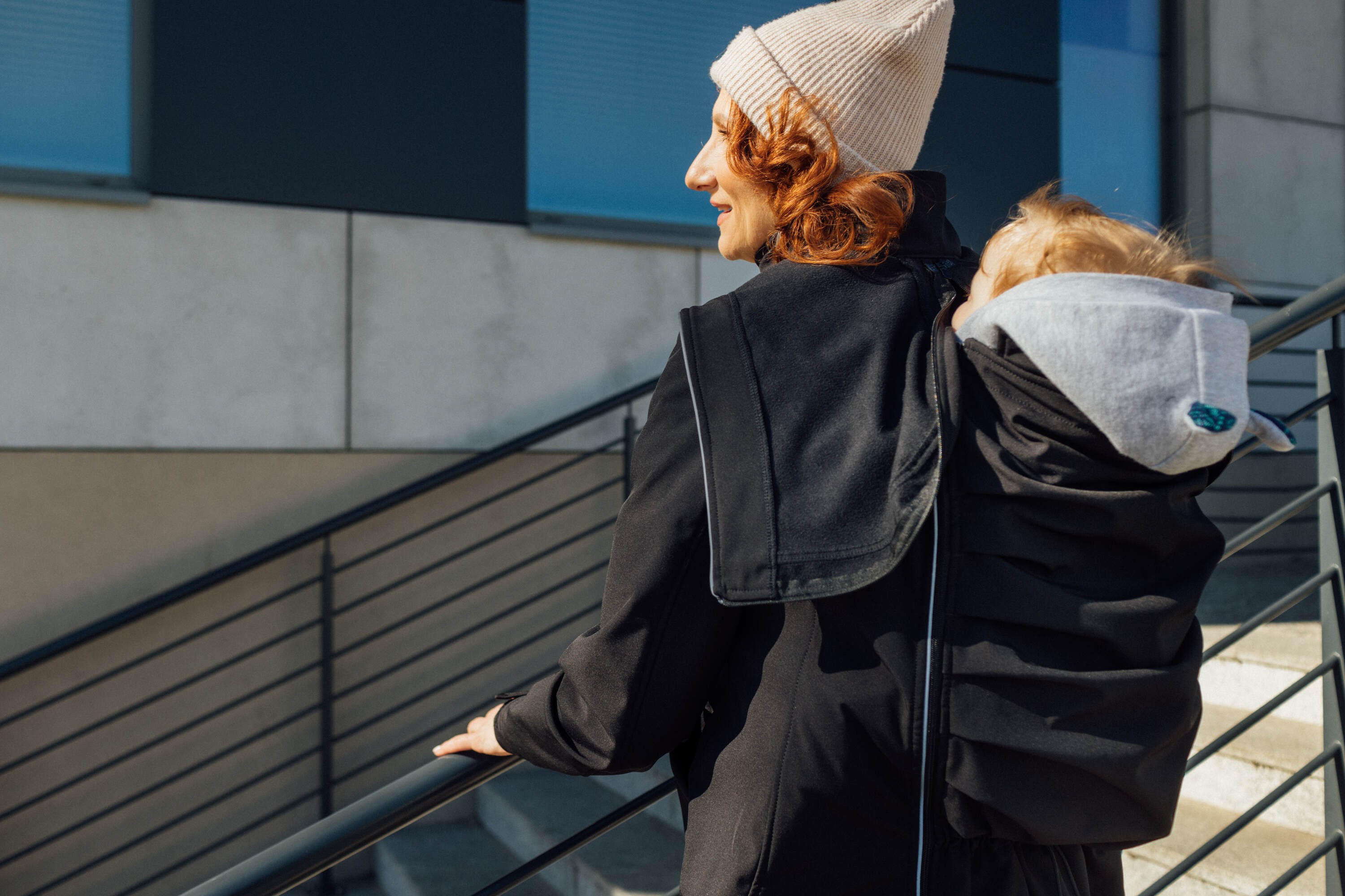 LennyLamb Softshell Babywearing Coat - Black