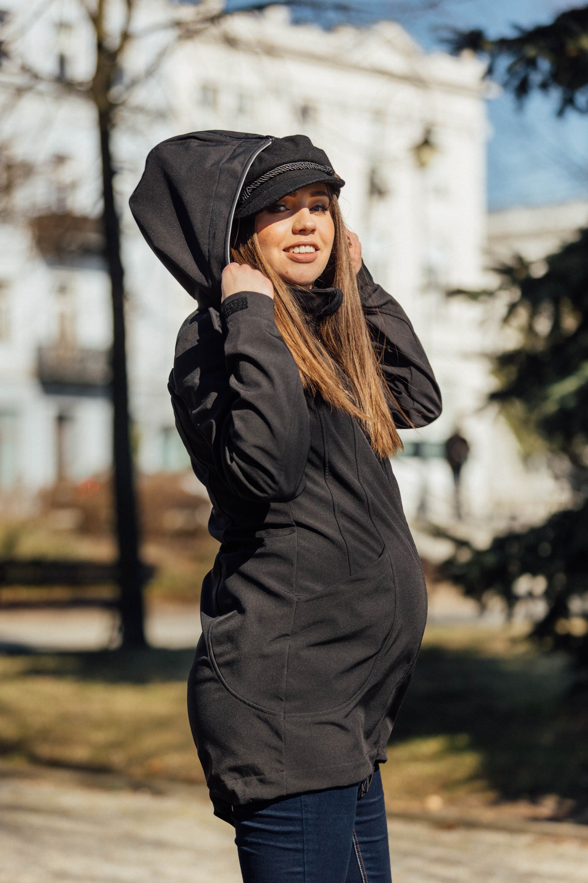 LennyLamb Softshell Babywearing Coat - Black