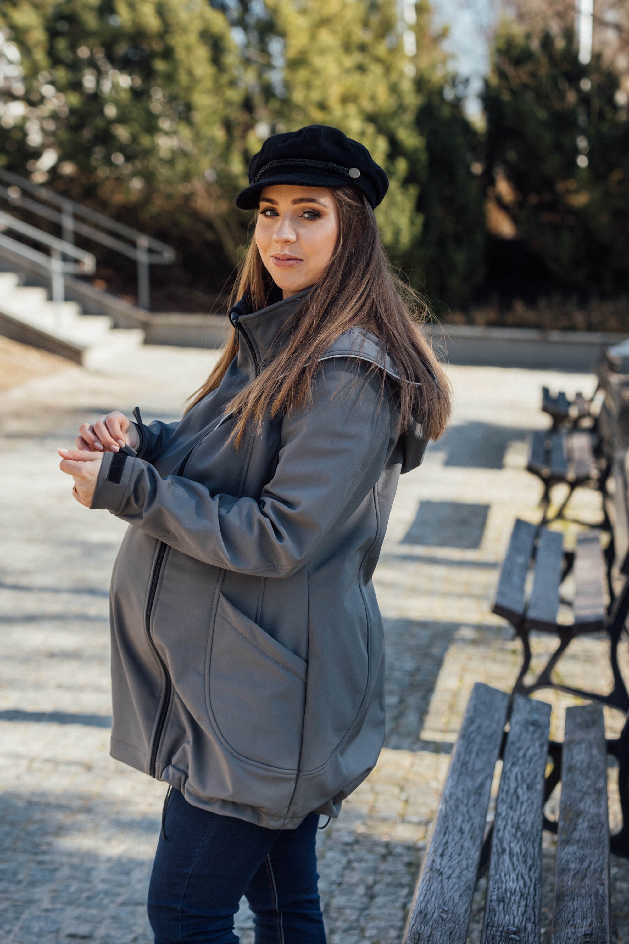 LennyLamb Softshell Babywearing Coat - Grey