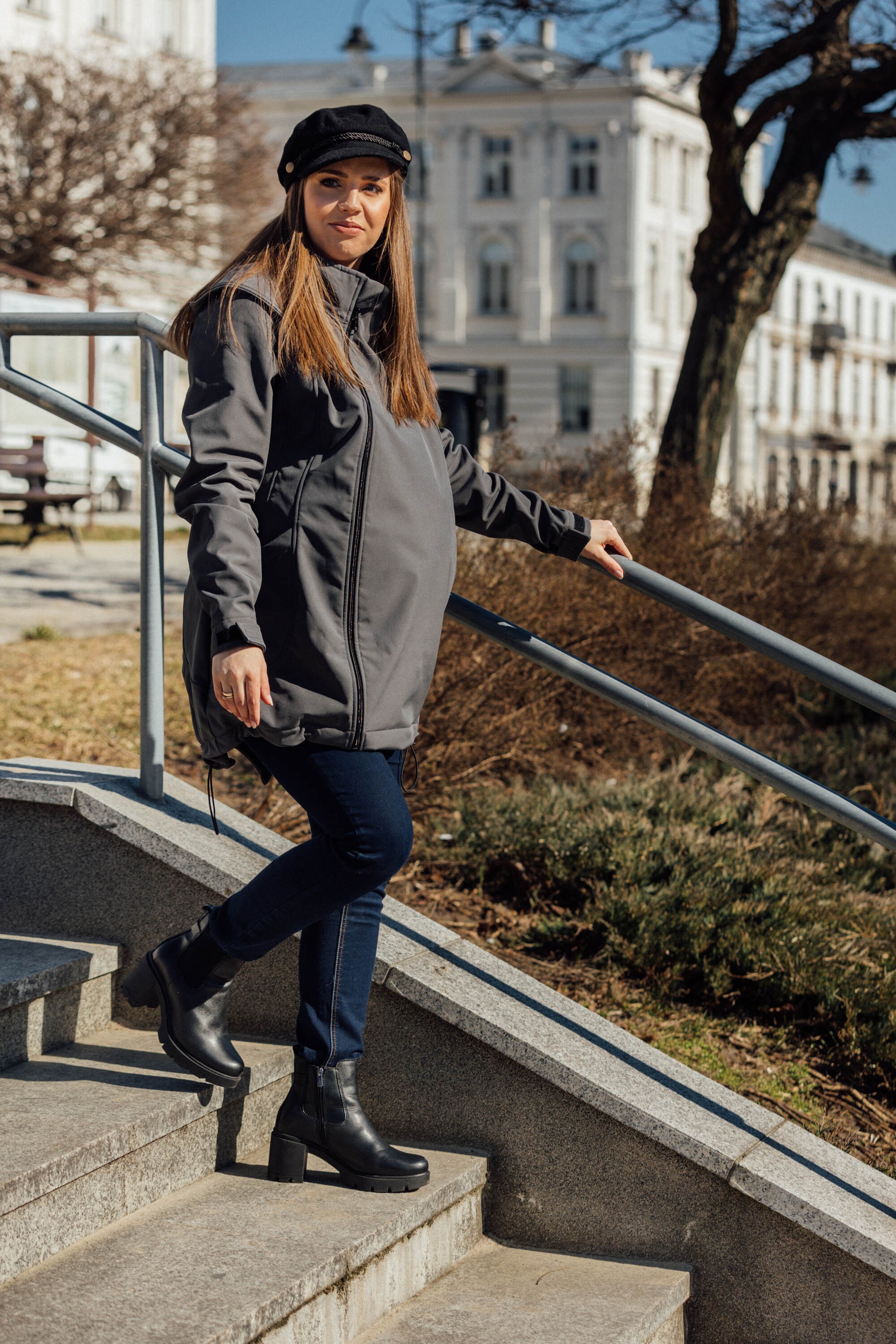 LennyLamb Softshell Babywearing Coat - Grey
