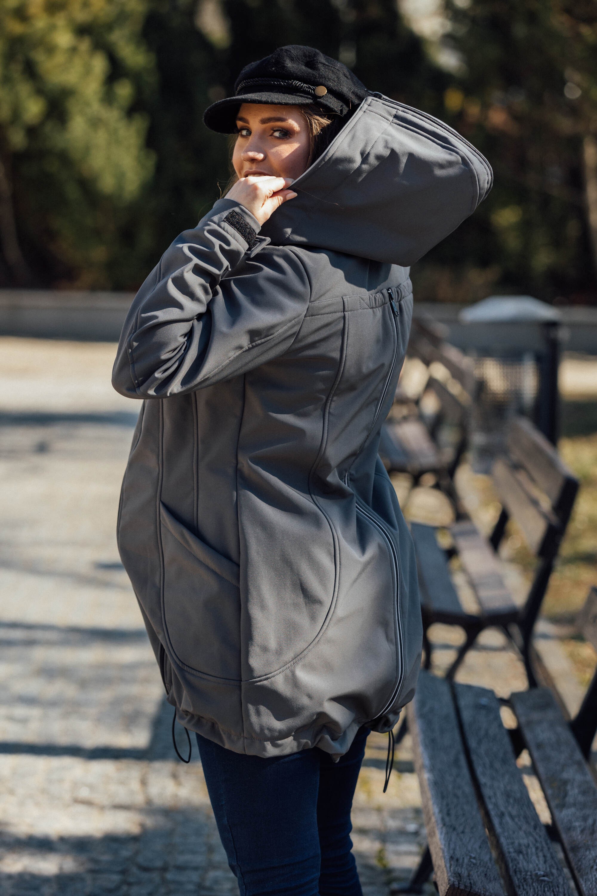 LennyLamb Softshell Babywearing Coat - Grey
