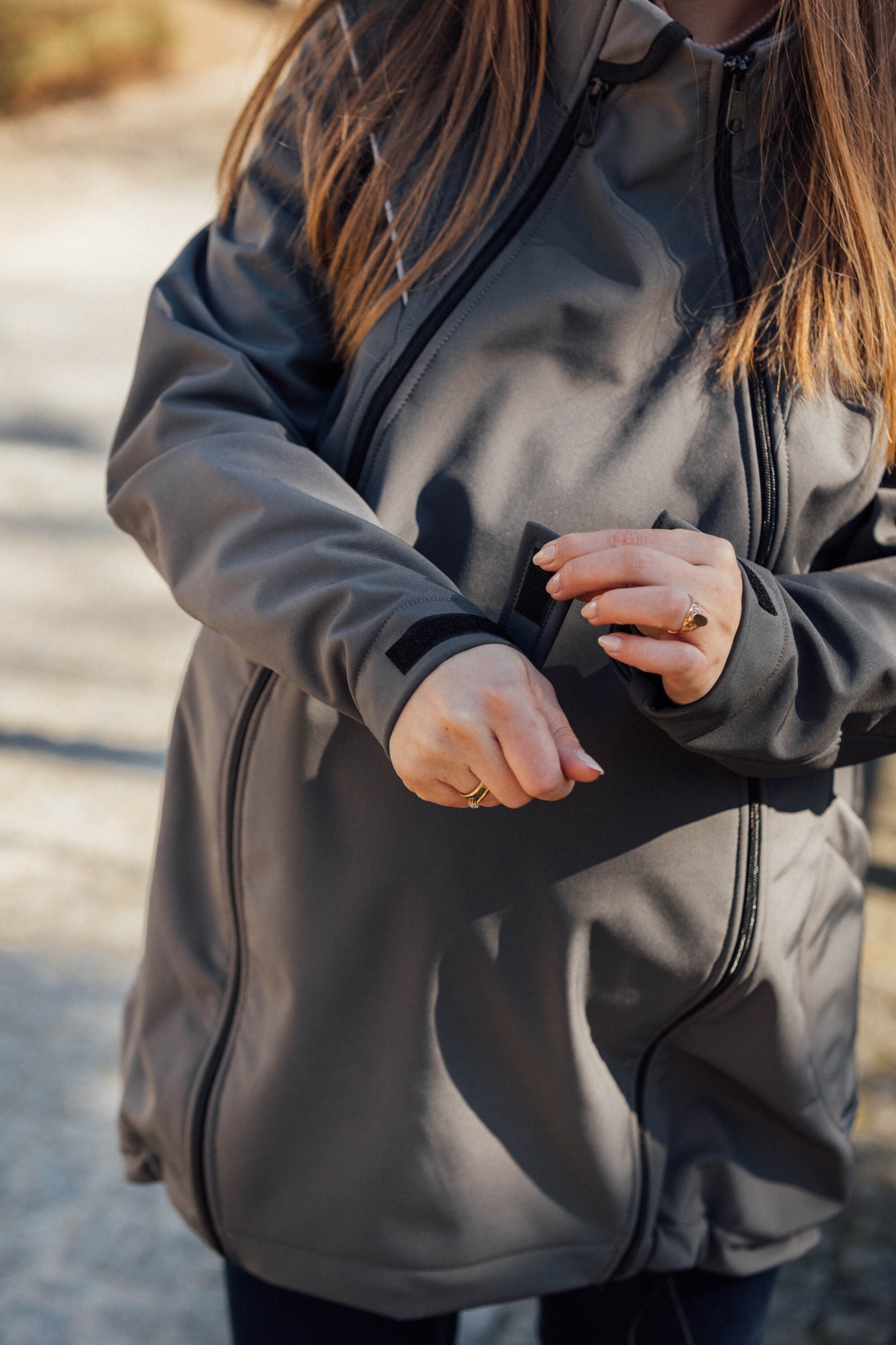 LennyLamb Softshell Babywearing Coat - Grey