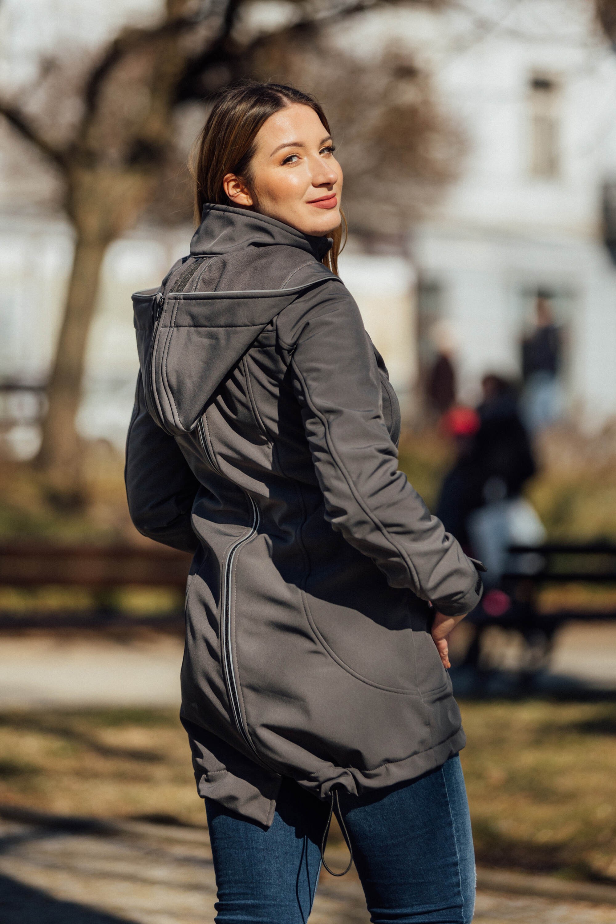 LennyLamb Softshell Babywearing Coat - Grey