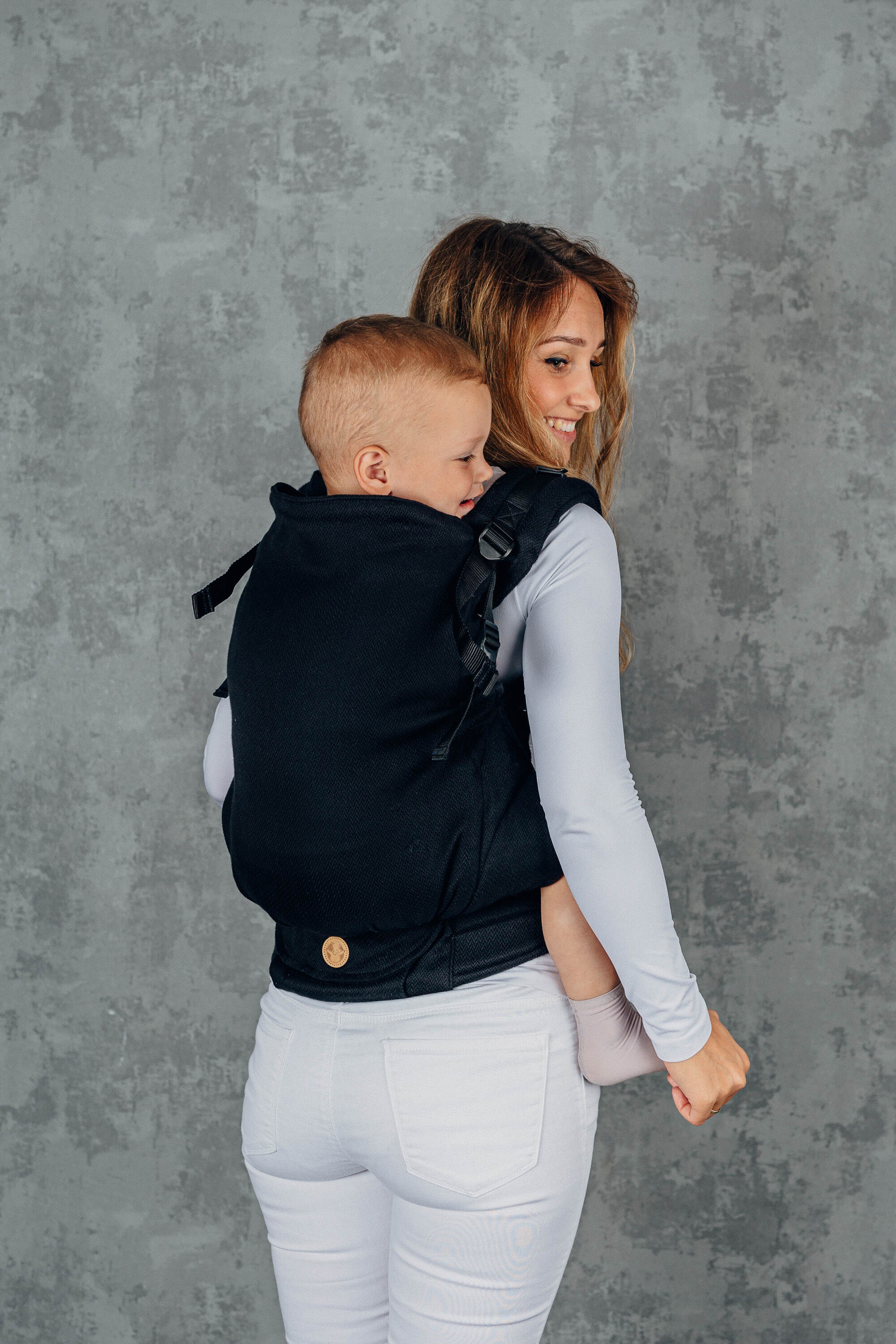 LennyPreschool kandekott, LITTLE HERRINGBONE EBONY BLACK