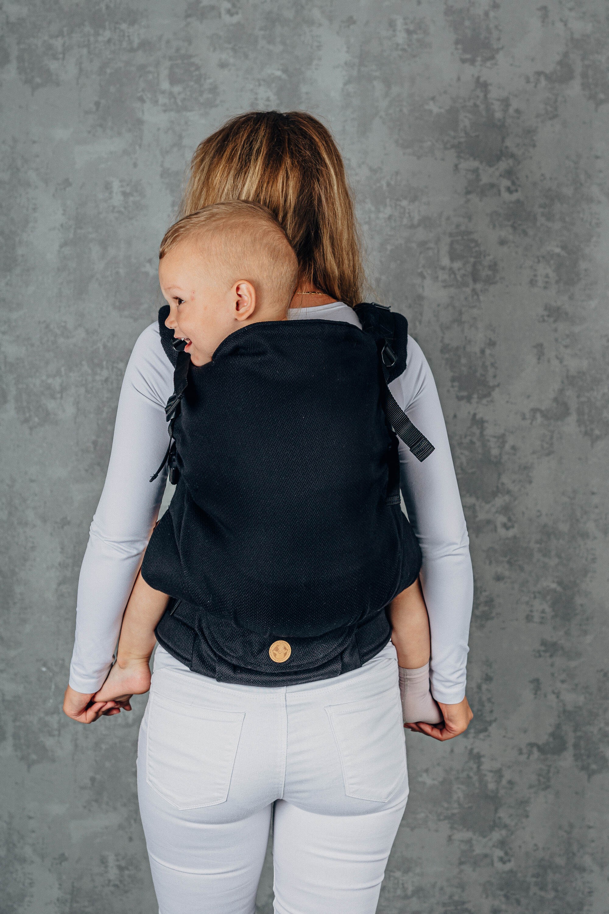 LennyPreschool kandekott, LITTLE HERRINGBONE EBONY BLACK