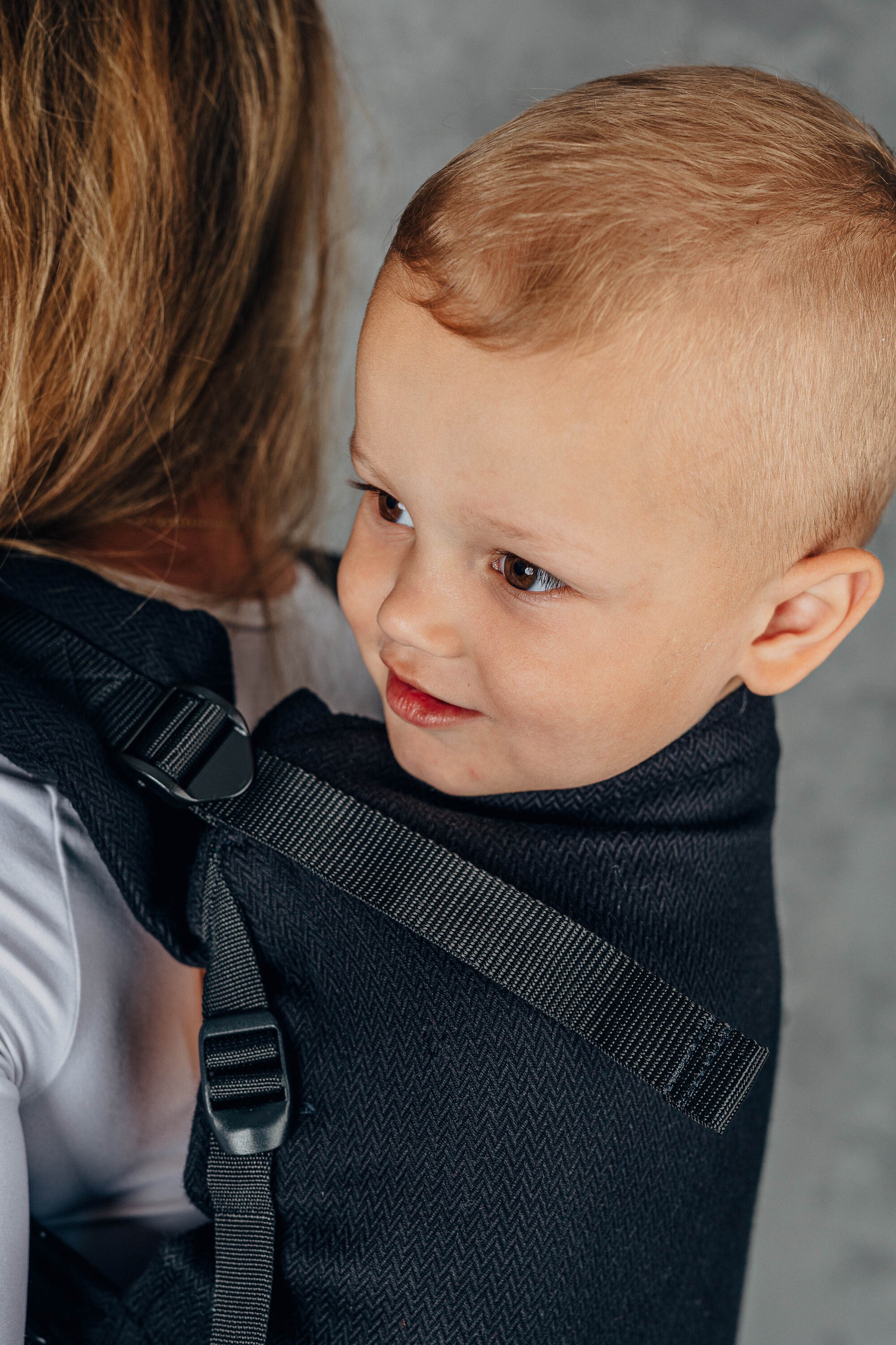 LennyPreschool kandekott, LITTLE HERRINGBONE EBONY BLACK