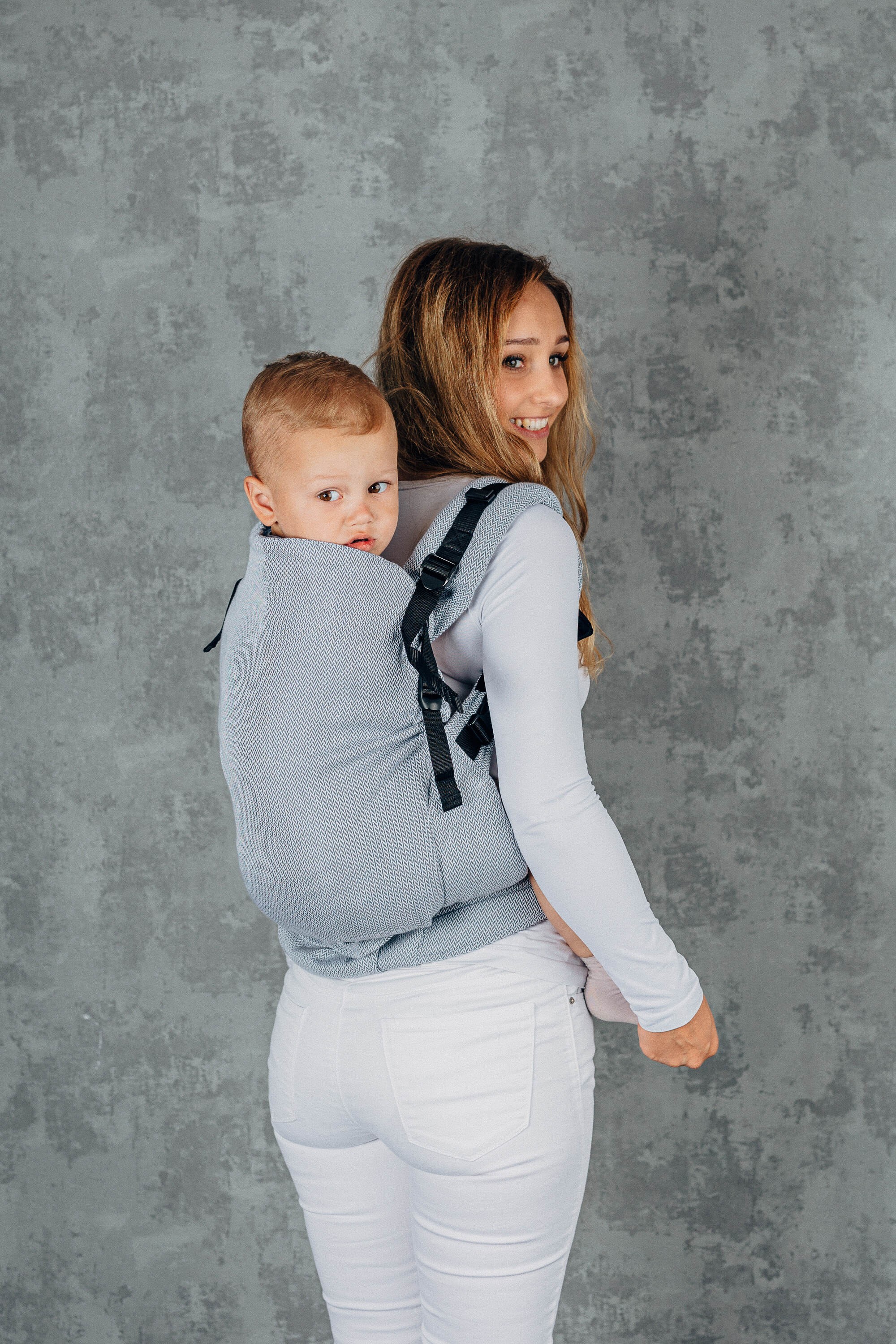 LennyPreschool kandekott, LITTLE HERRINGBONE GREY