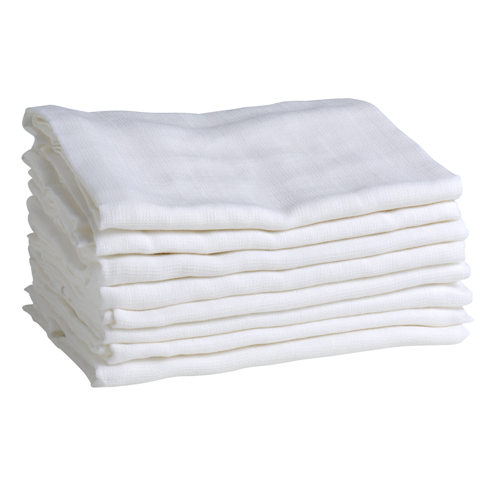 Mininor Organic Muslin Cloth White 8pcs
