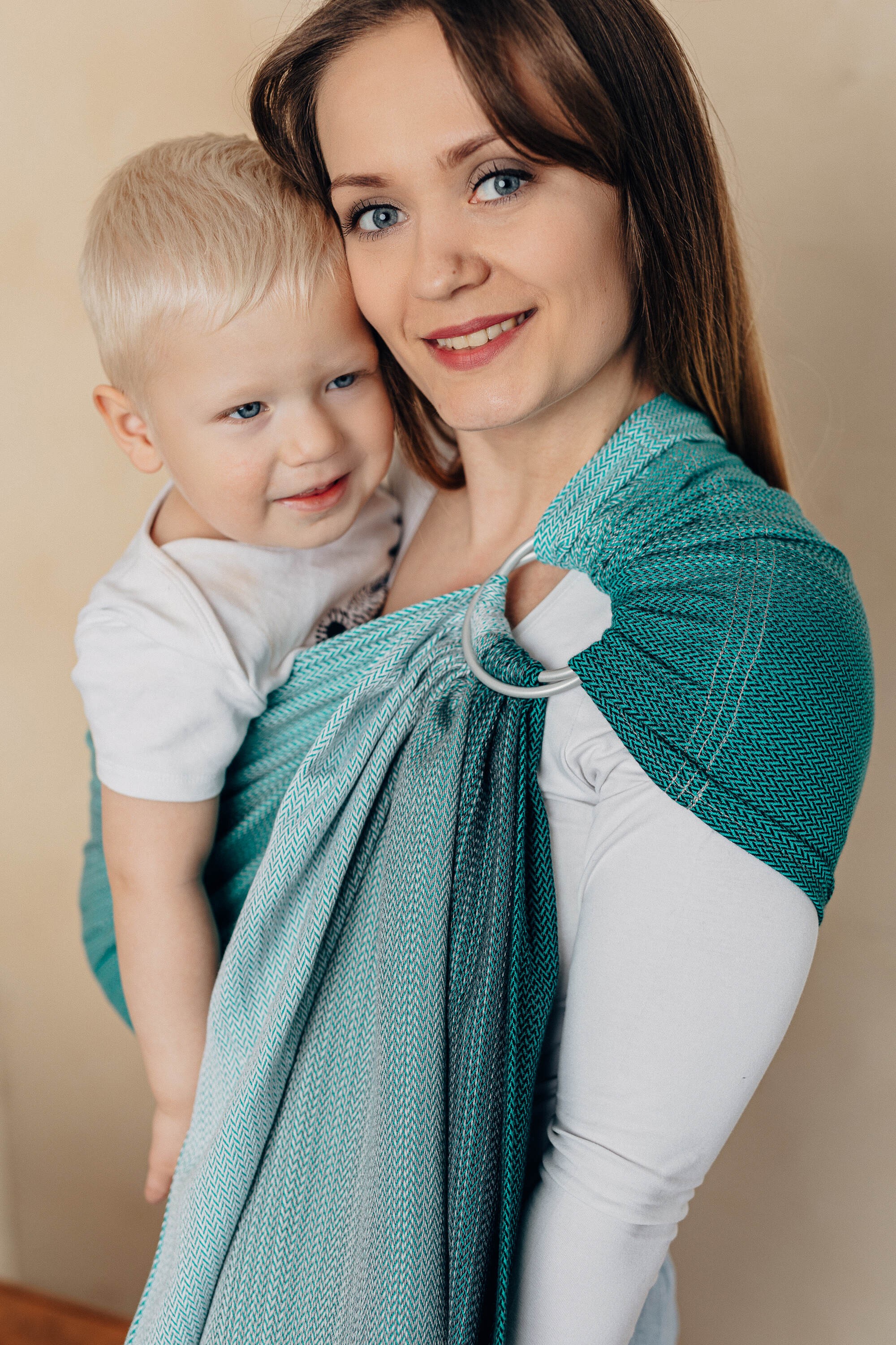 LennyLamb Ring Sling Little Herringbone Ombre Green